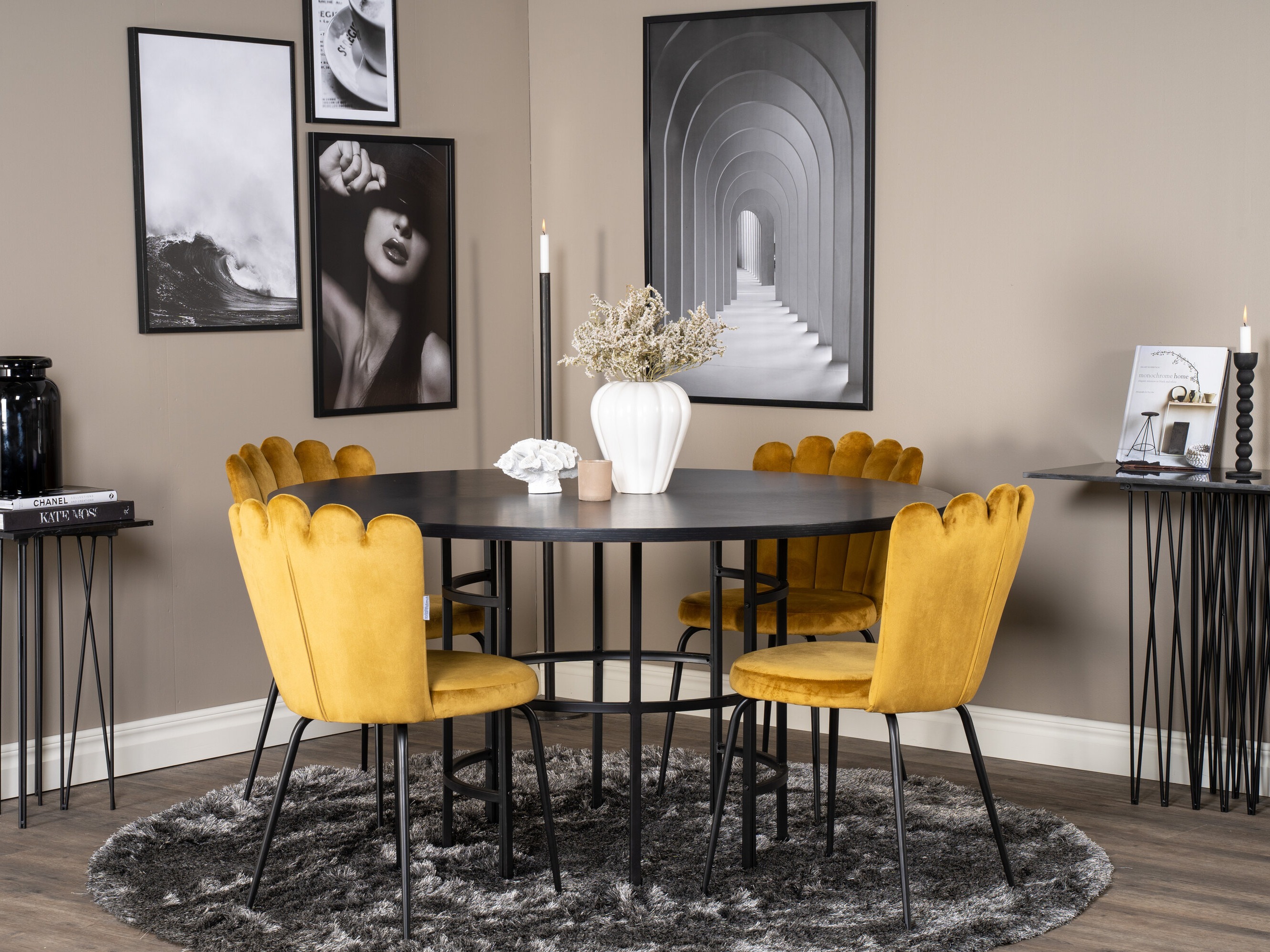 Dining set Dallas 316 (Yellow + Black)