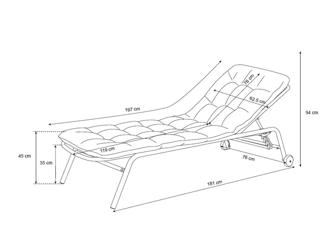 Outdoor sunbed Mandeville 360