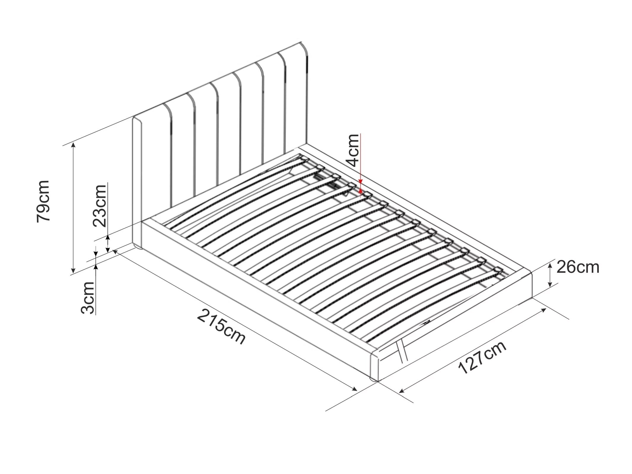 Bed Detroit 412 (Raven 22)