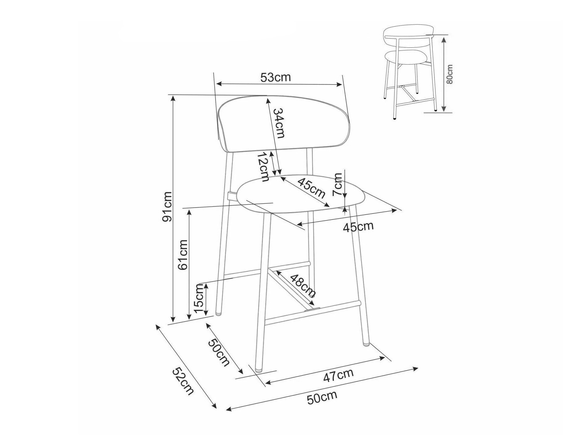 Counter stool Detroit 946 (Brego 22)