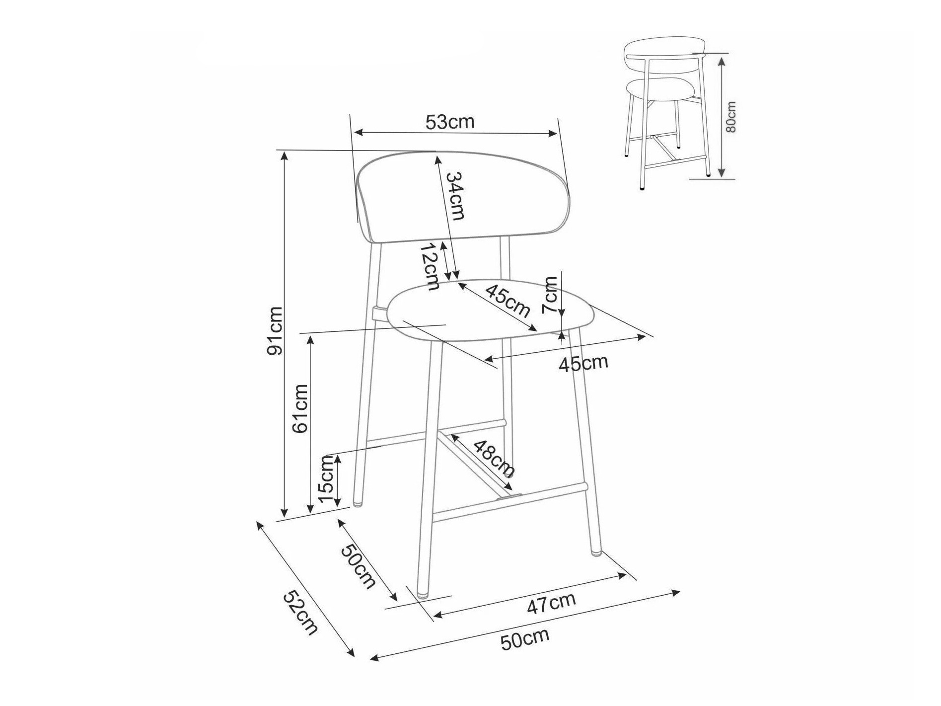 Counter stool Detroit 946 (Brego 34)
