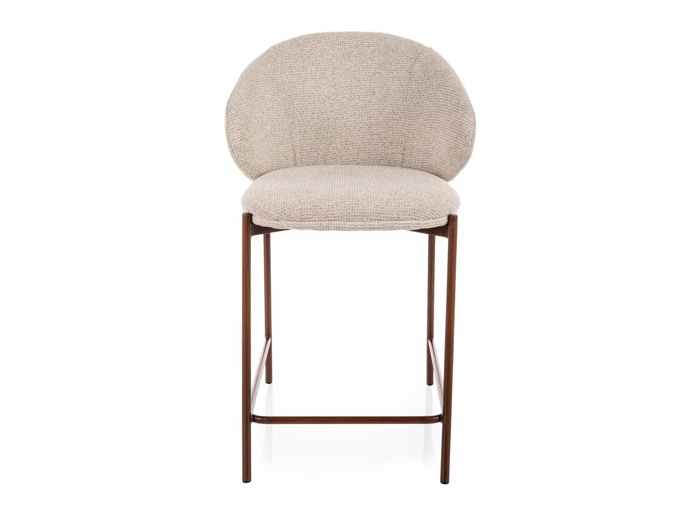 Counter stool Detroit 947 (Light beige + Walnut)
