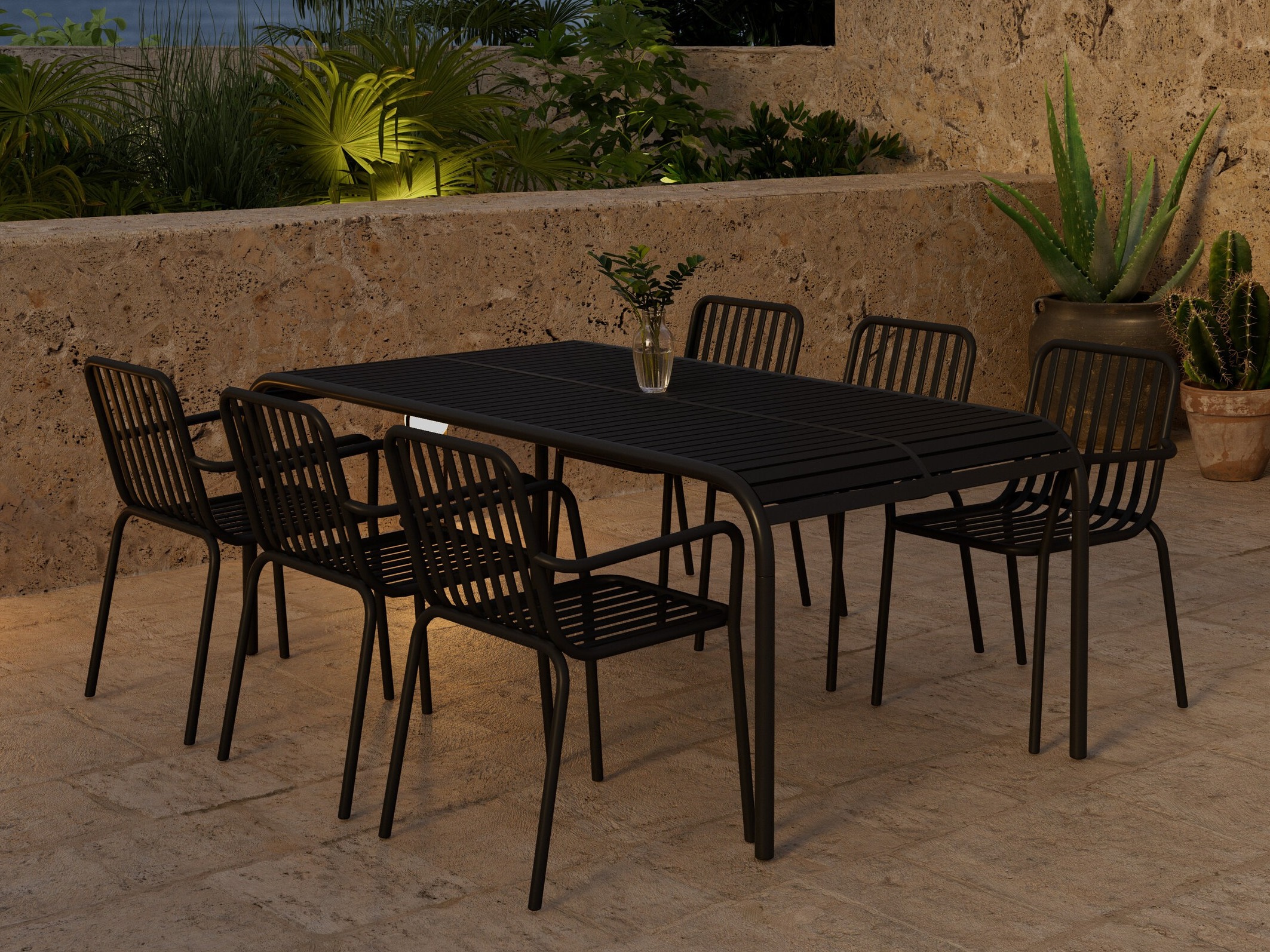 Table and chairs set Dallas 5236