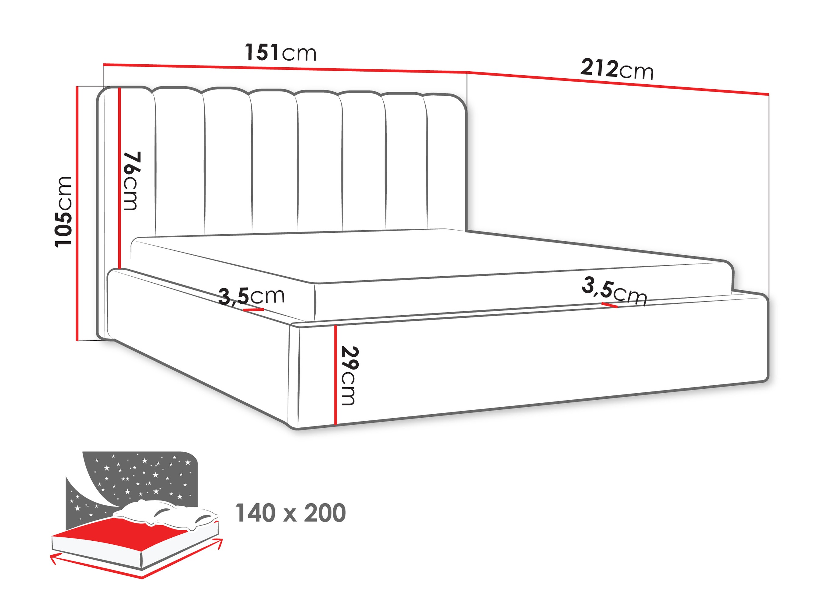 Bed ComfiDream Stylos (Margo 227.03)