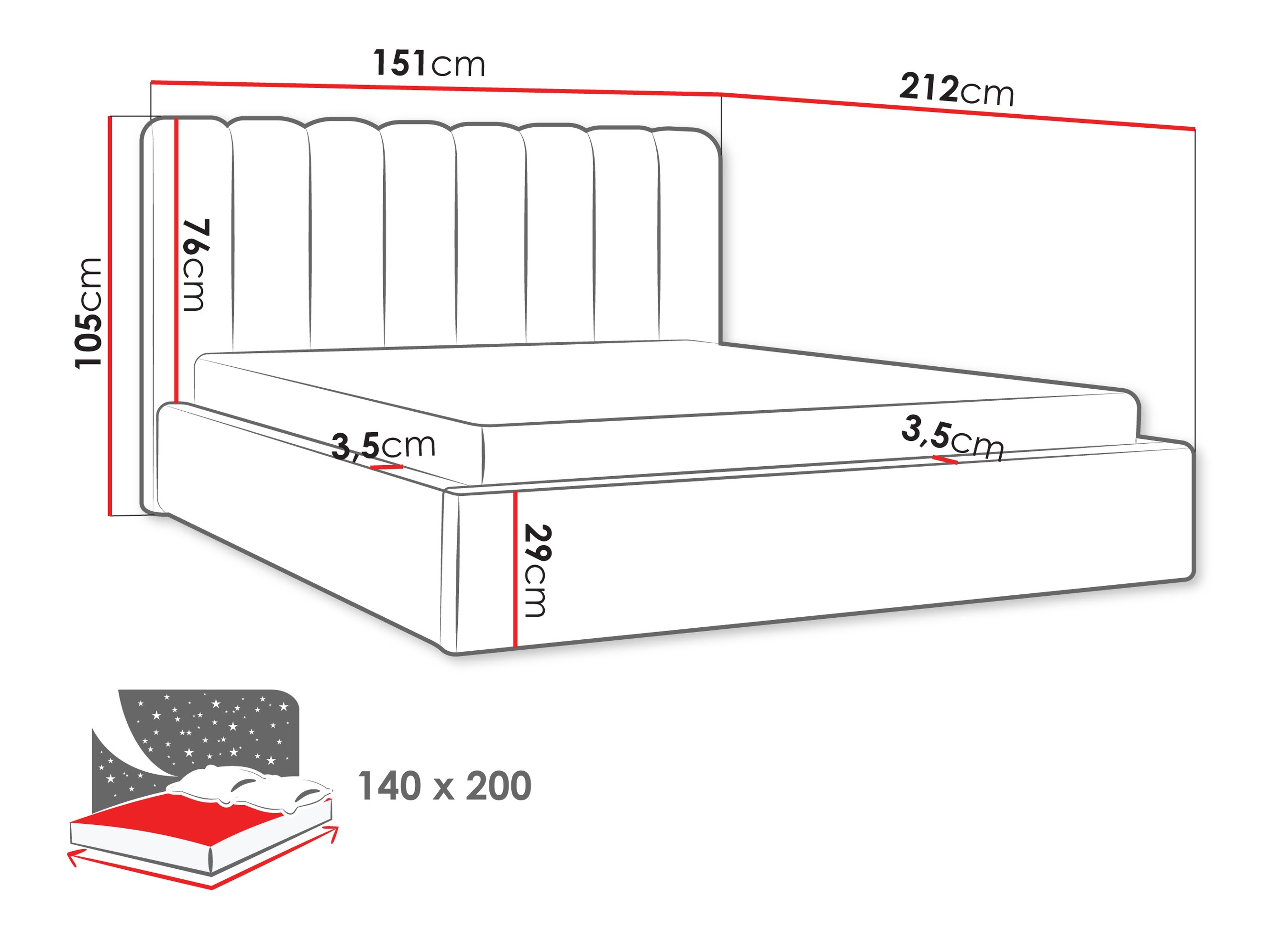 Bed ComfiDream Stylos (Margo 227.07)