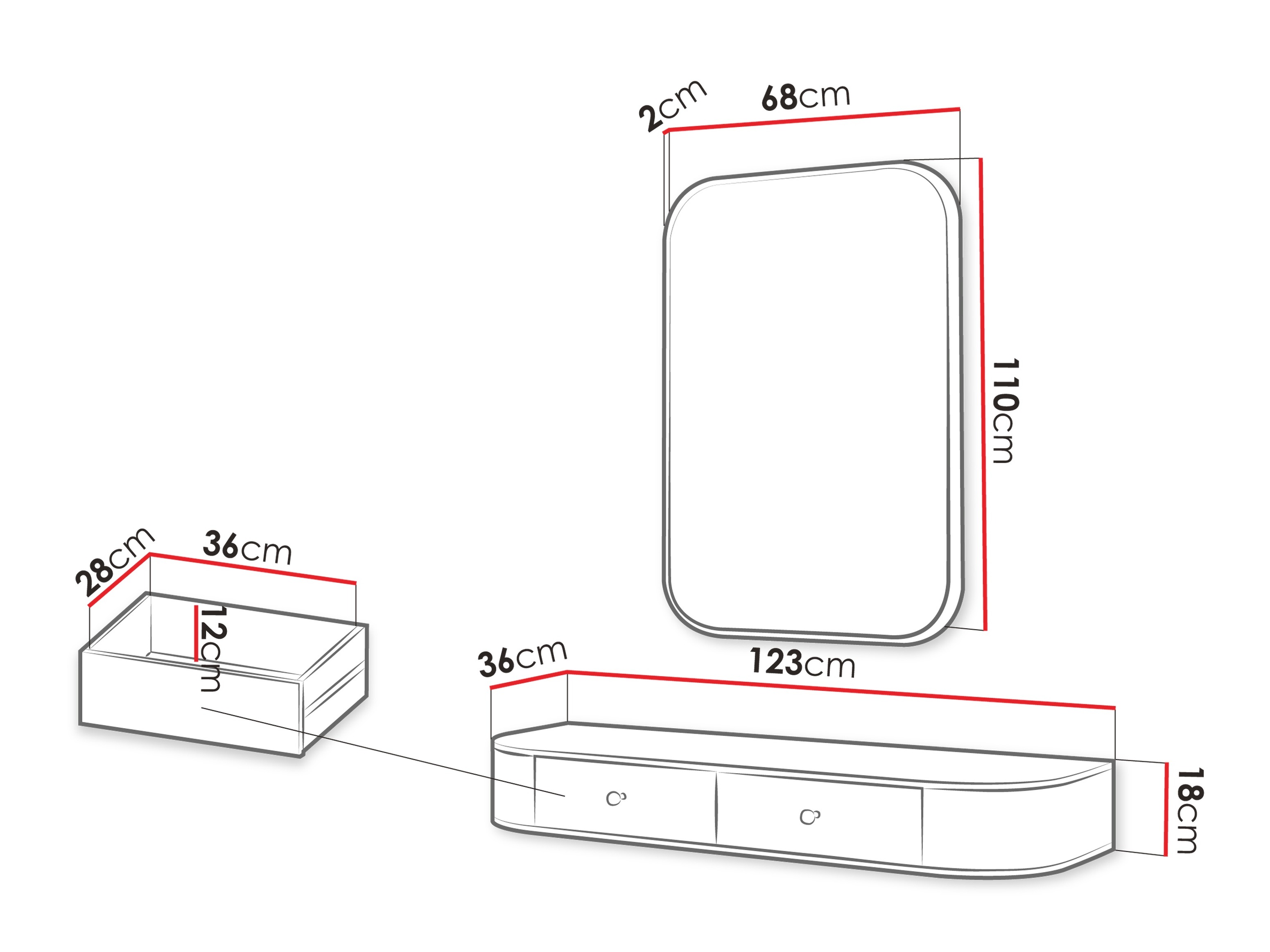 Dressing table Comfivo Mirsoni 107