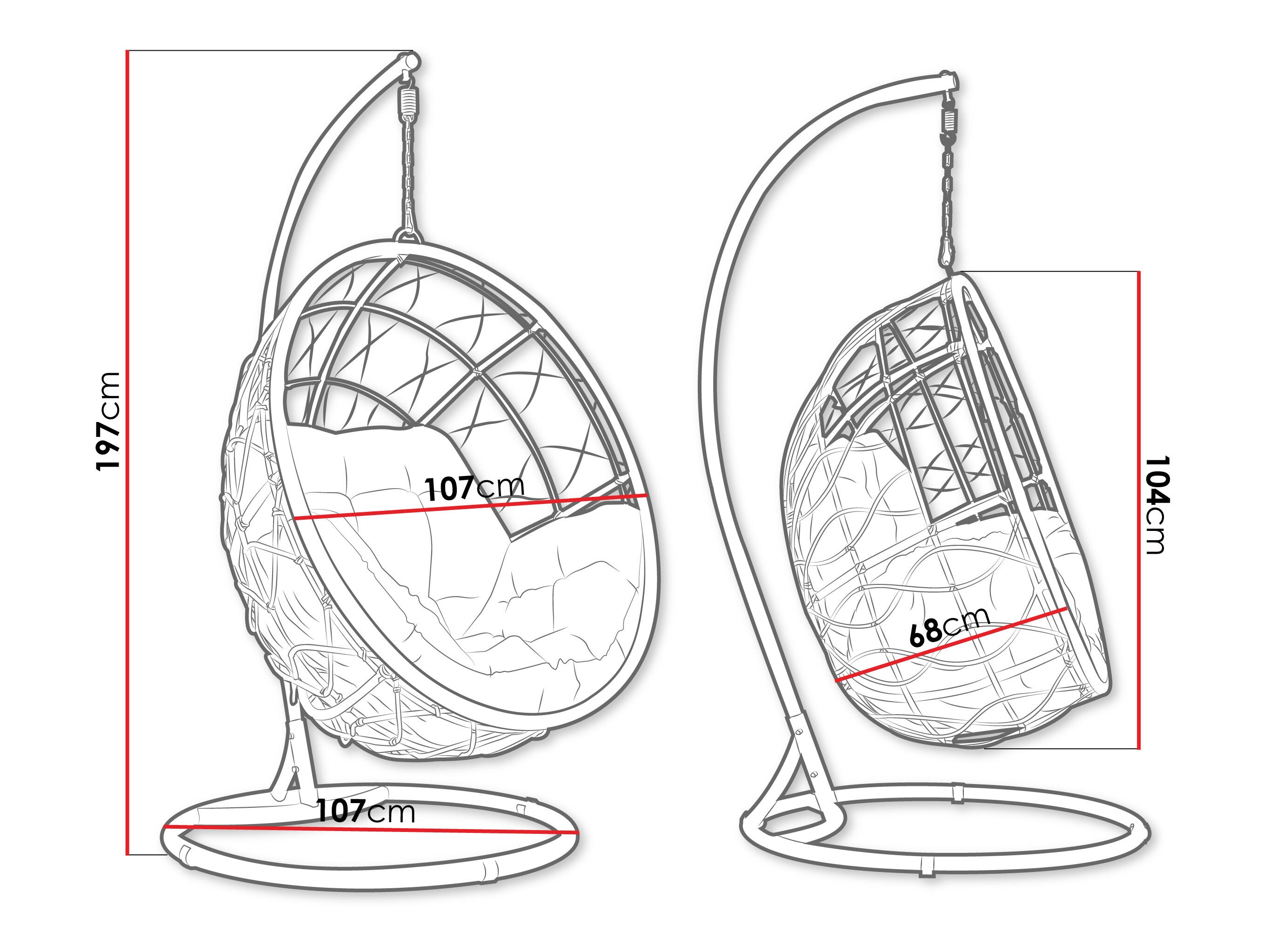 Hanging chair Comfivo Popas