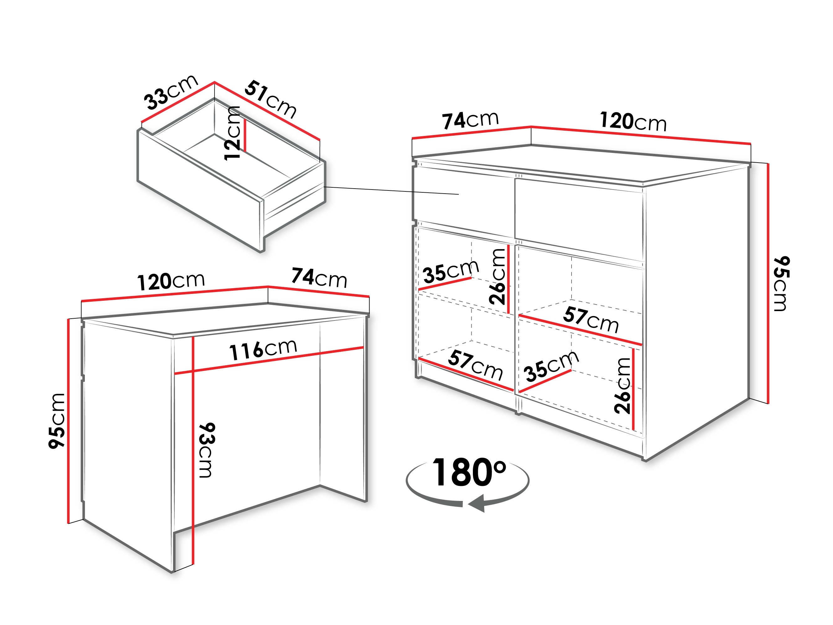 Kitchen island Comfivo Cantal (Cashmere)