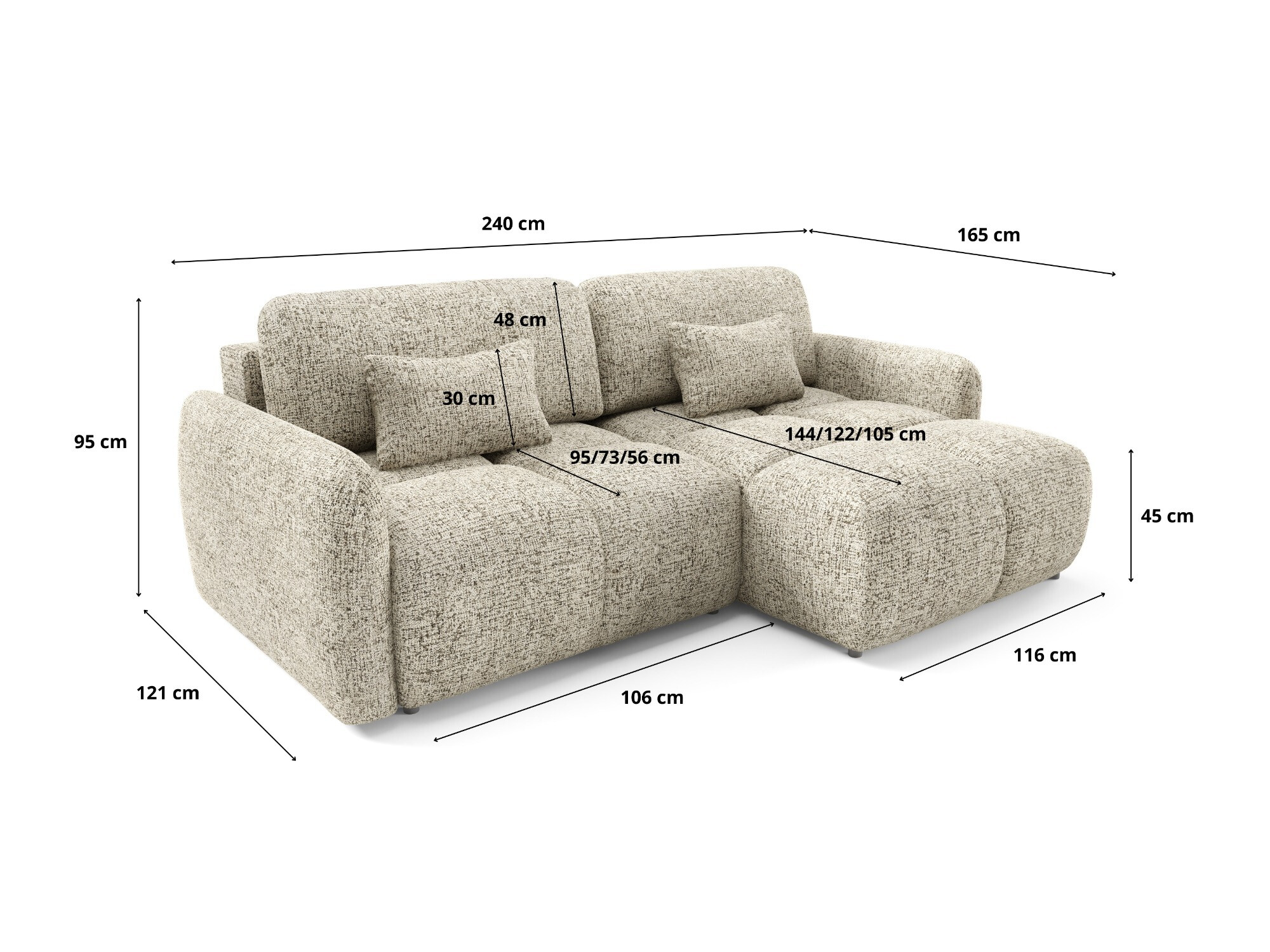 Corner sofa Franklin 219 (Bella 10)