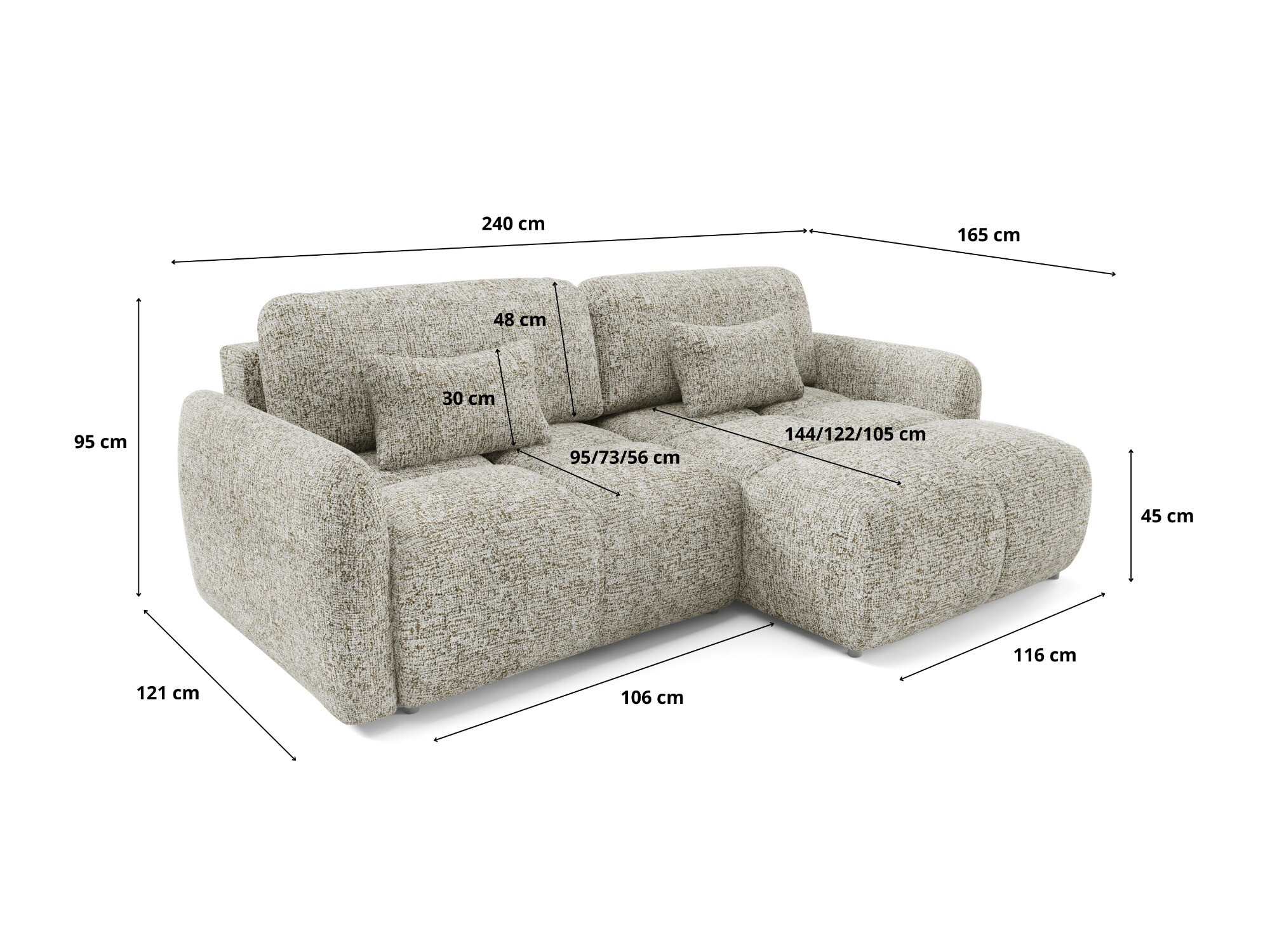 Corner sofa Franklin 219 (Bella 15)
