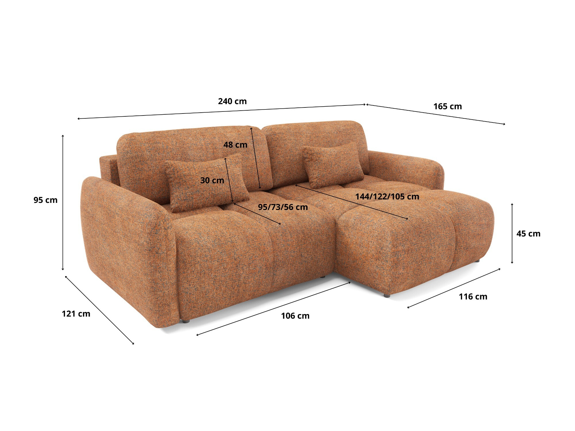 Corner sofa Franklin 219 (Bella 40)