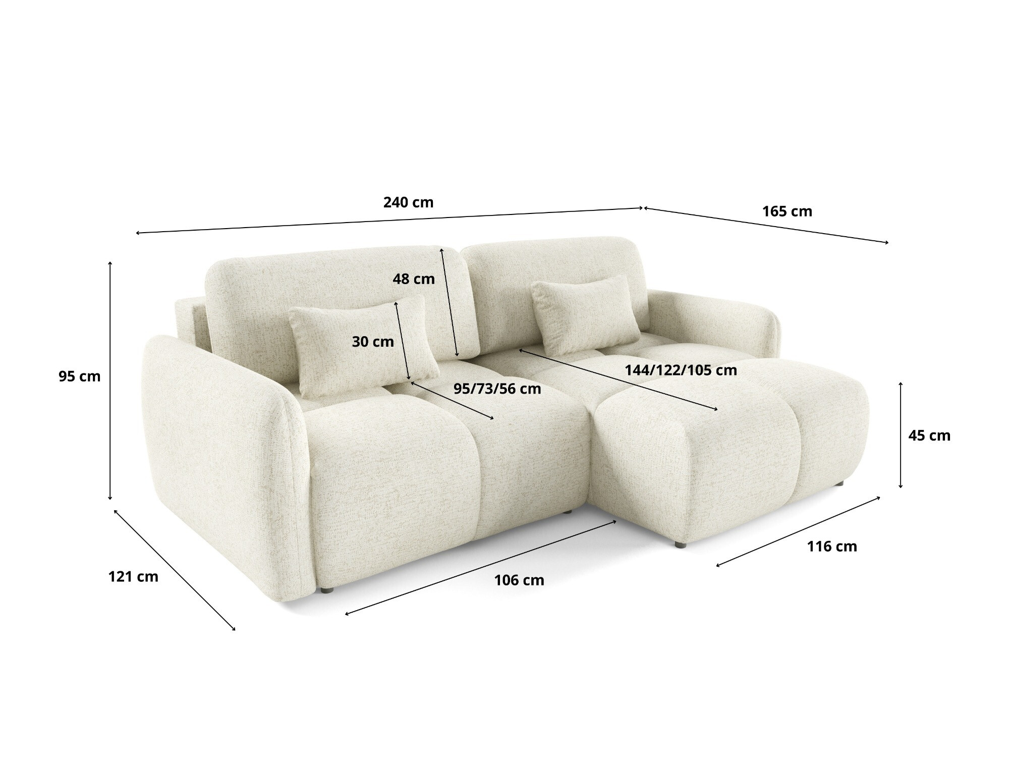 Corner sofa Franklin 219 (Bella 5)