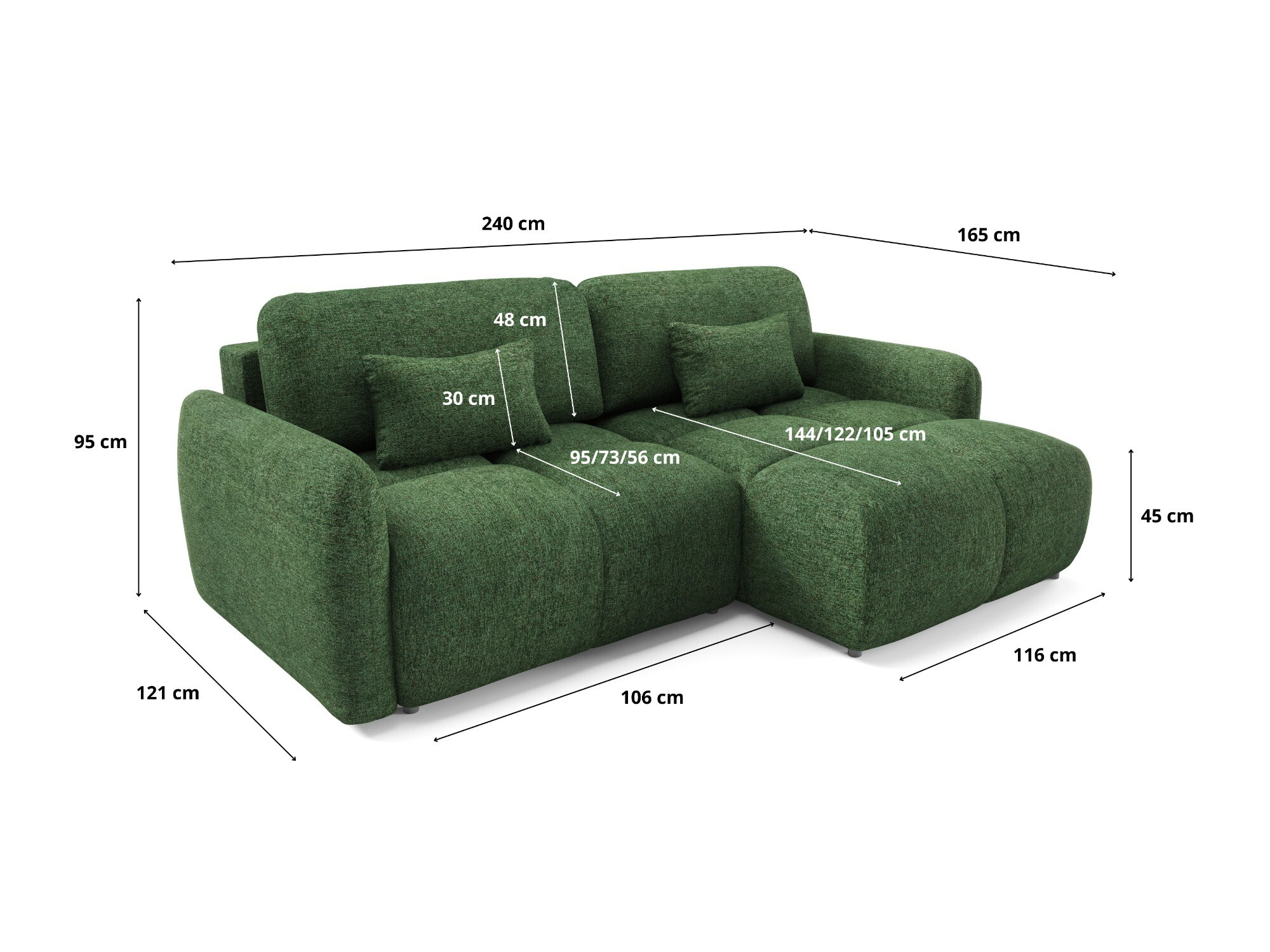 Corner sofa Franklin 219 (Bella 80)