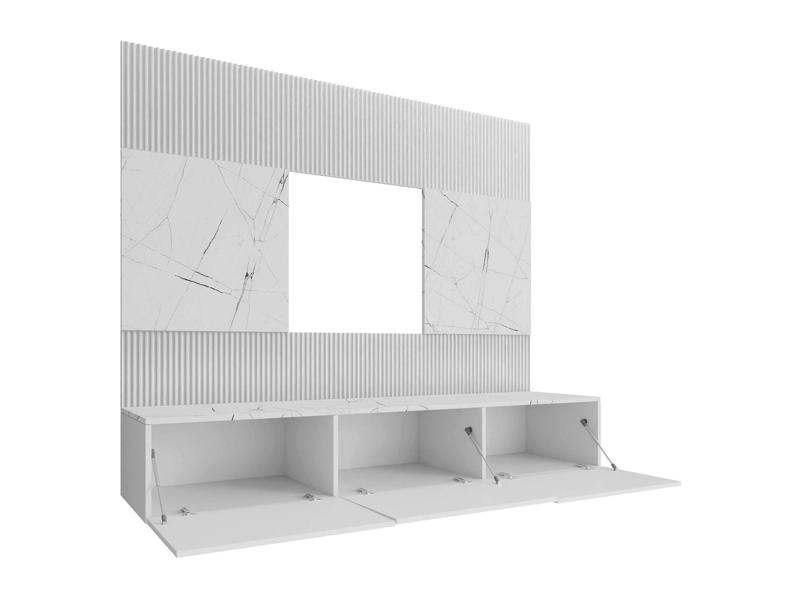 Living room set Comfivo Salix (Black + Black marble)