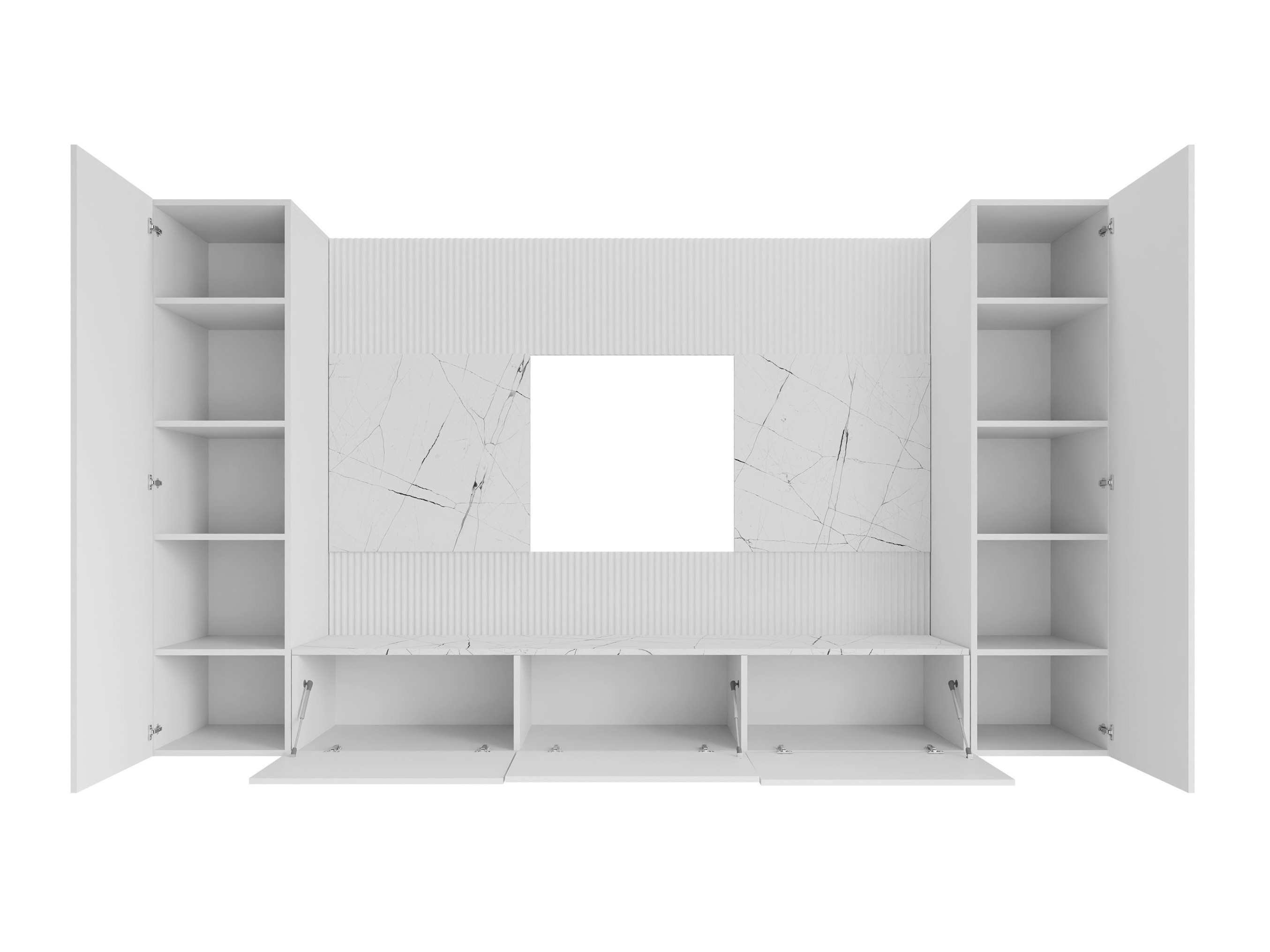 Living room set Comfivo Salix V (Walnut + Light travertine)