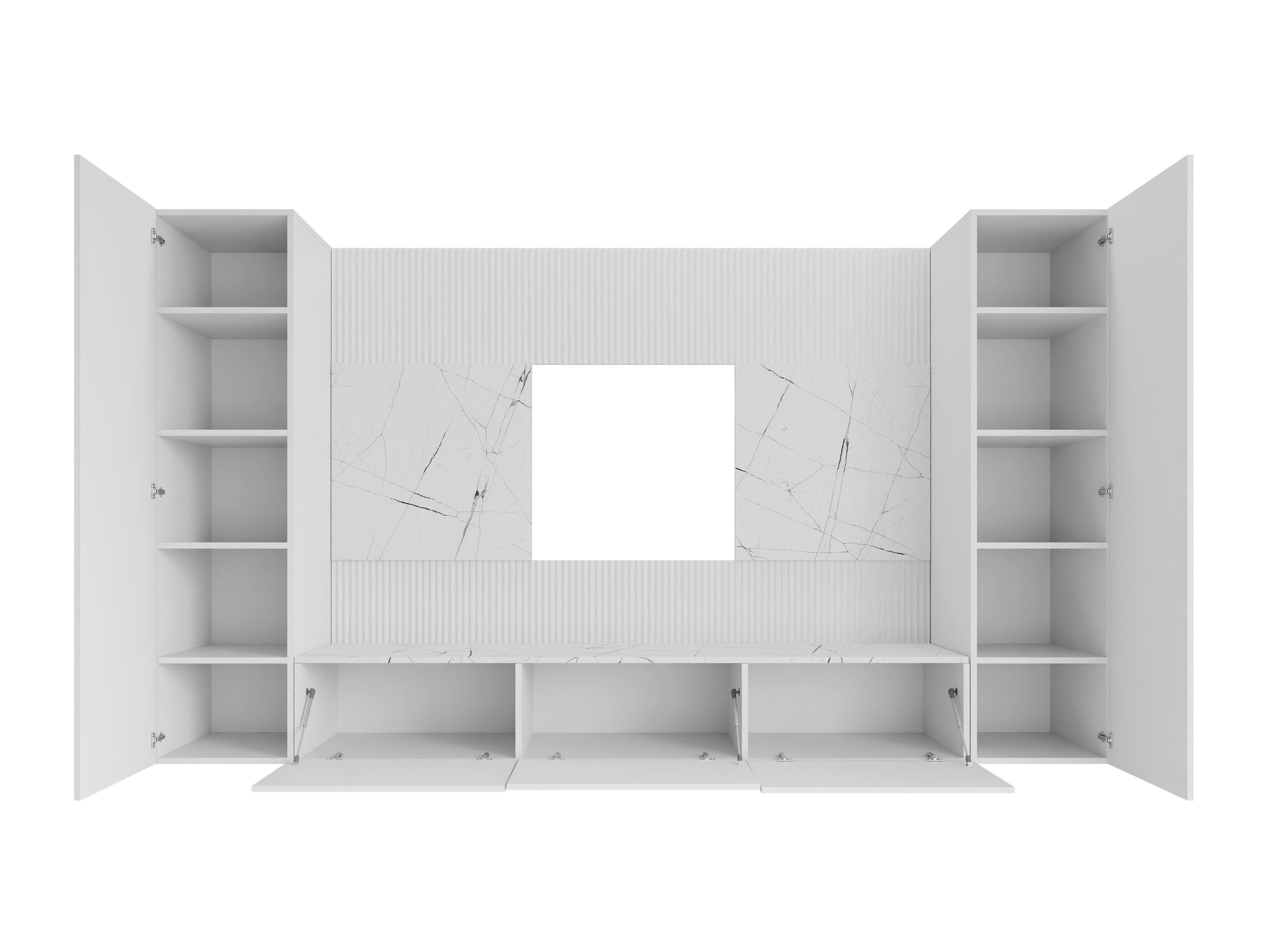 Living room set Comfivo Salix V (White + White marble)