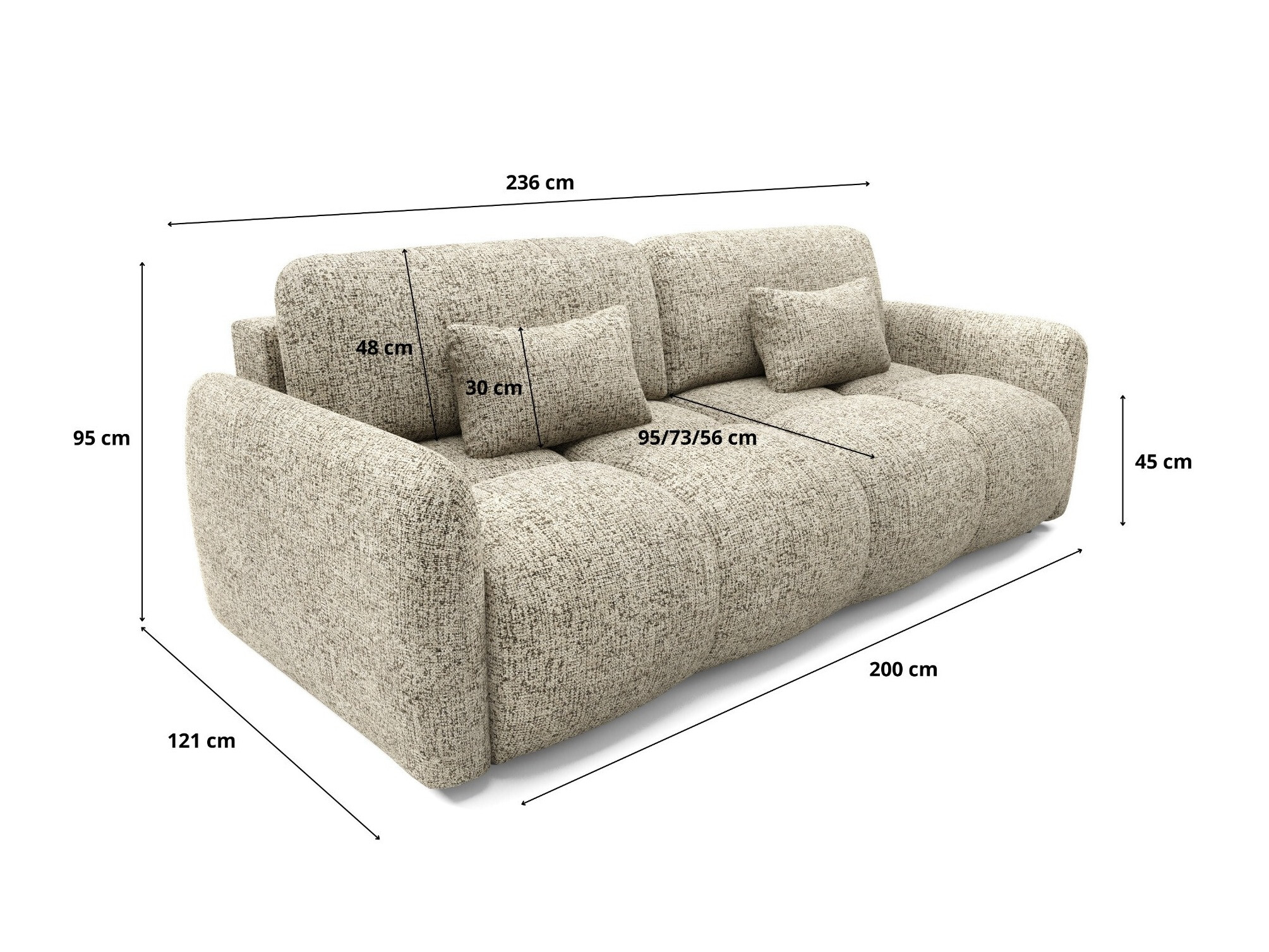 Sofa bed Franklin 218 (Bella 10)