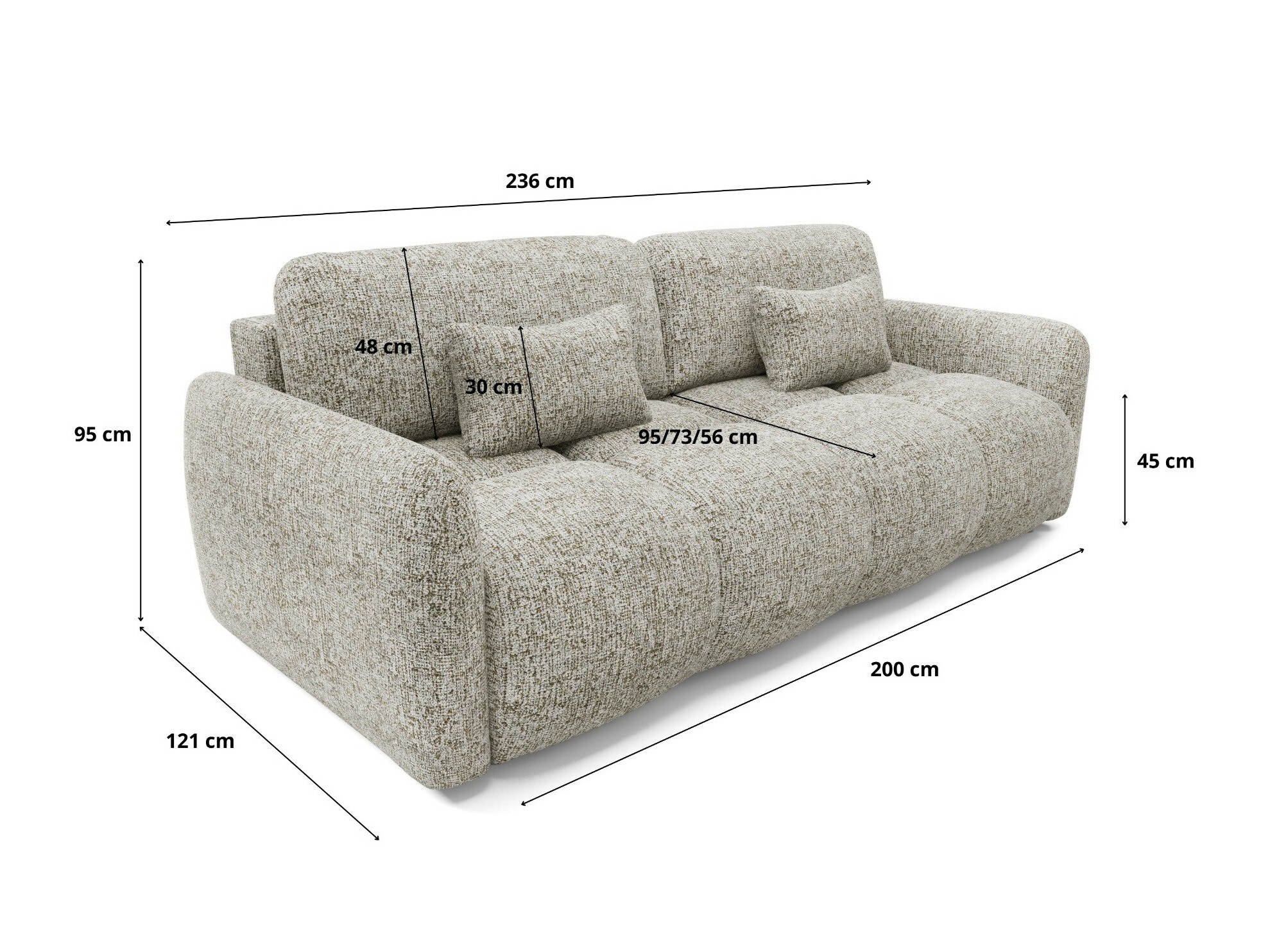 Sofa bed Franklin 218 (Bella 15)