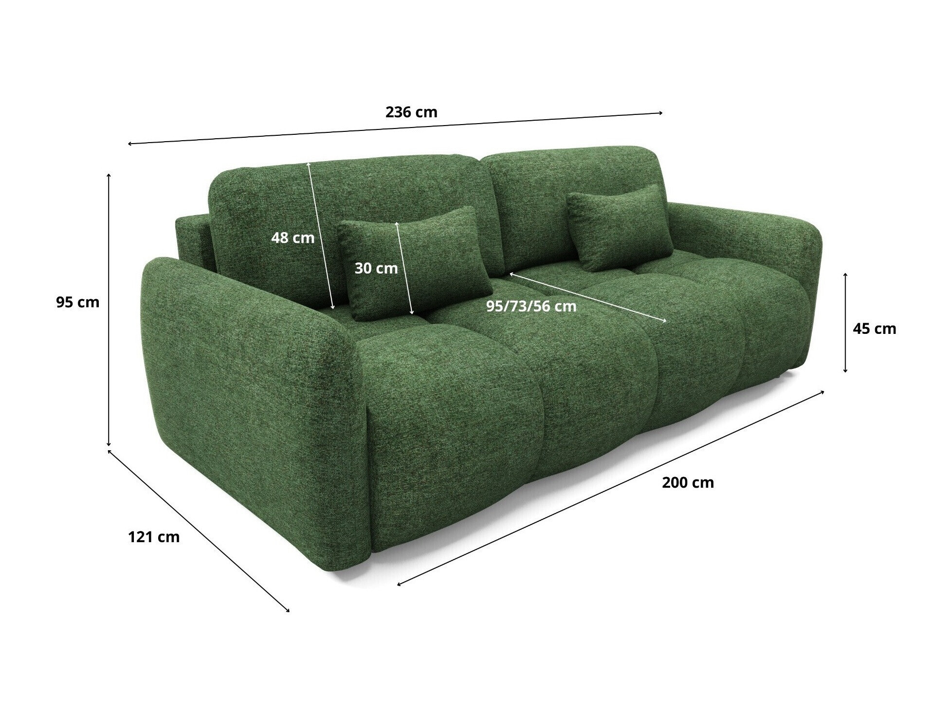 Sofa bed Franklin 218 (Bella 80)