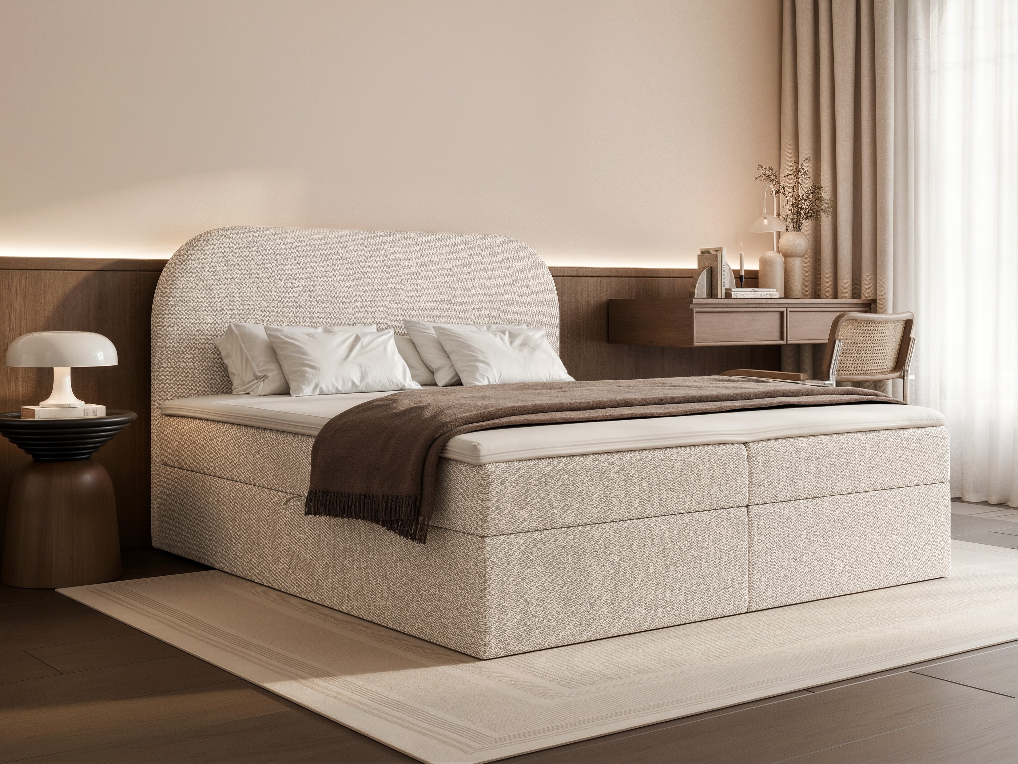 Continental bed Martinez 131 (Lumi 04)