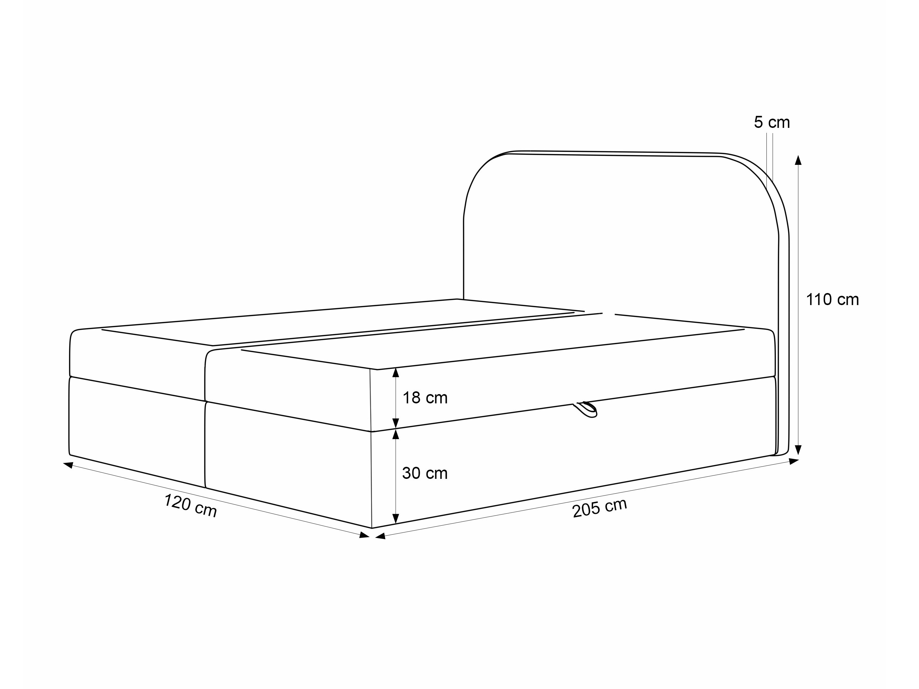 Continental bed Martinez 131 (Lumi 04)