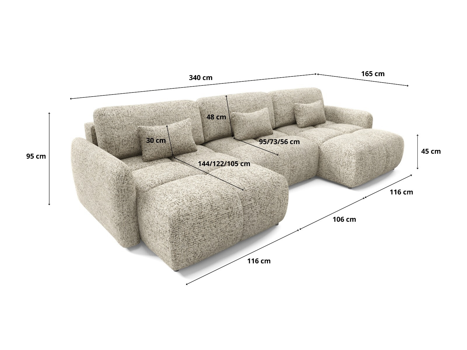 Corner sofa Franklin 220 (Bella 10)