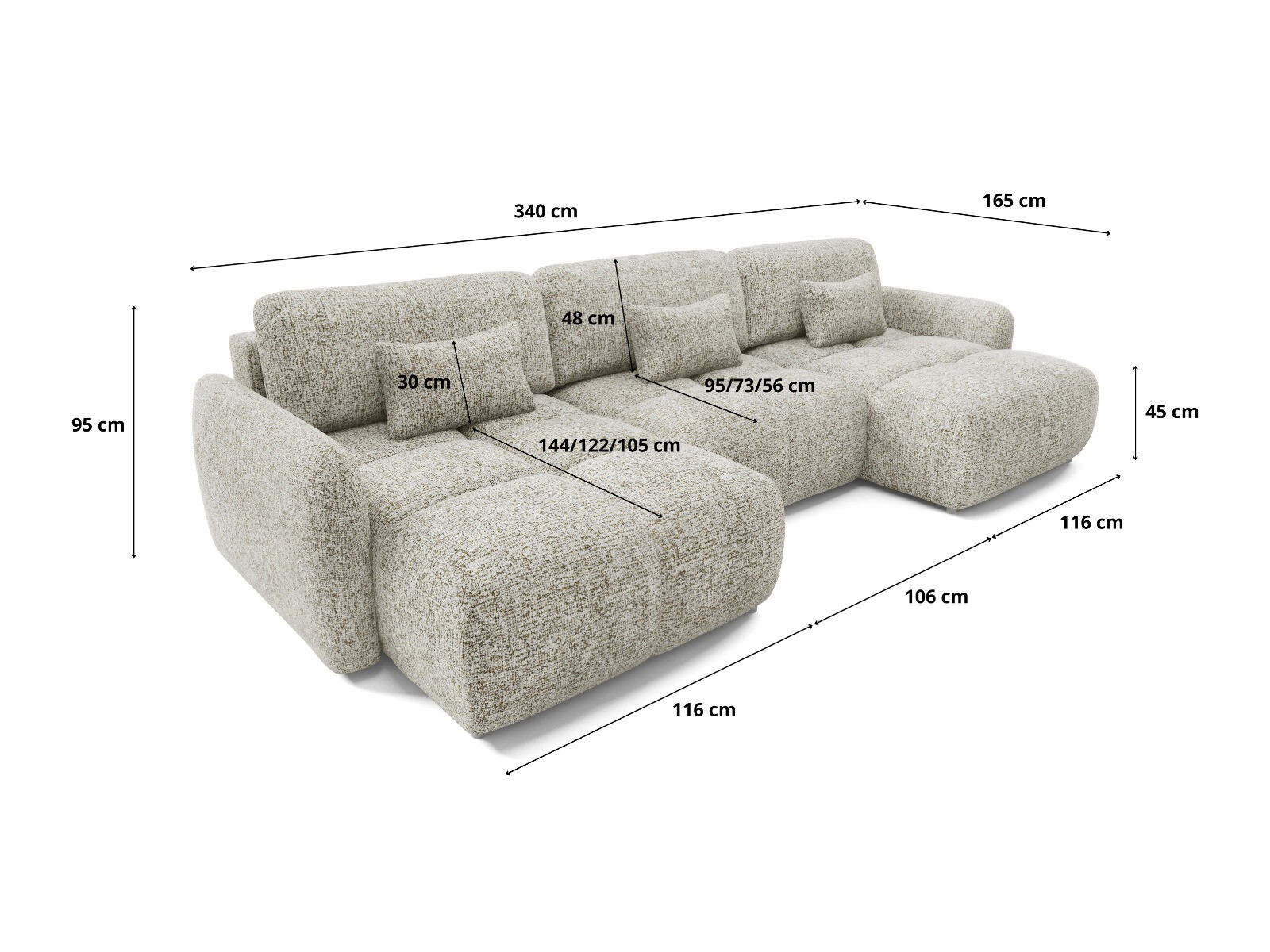 Corner sofa Franklin 220 (Bella 15)