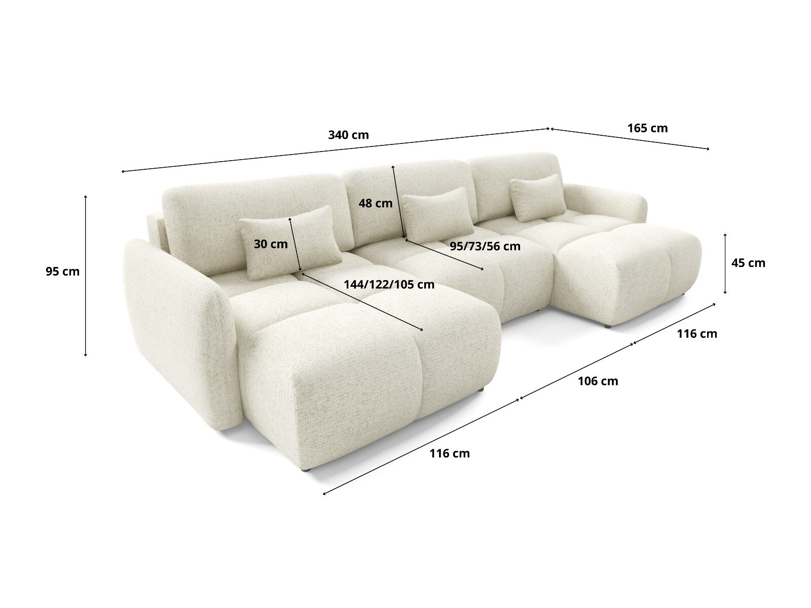 Corner sofa Franklin 220 (Bella 5)