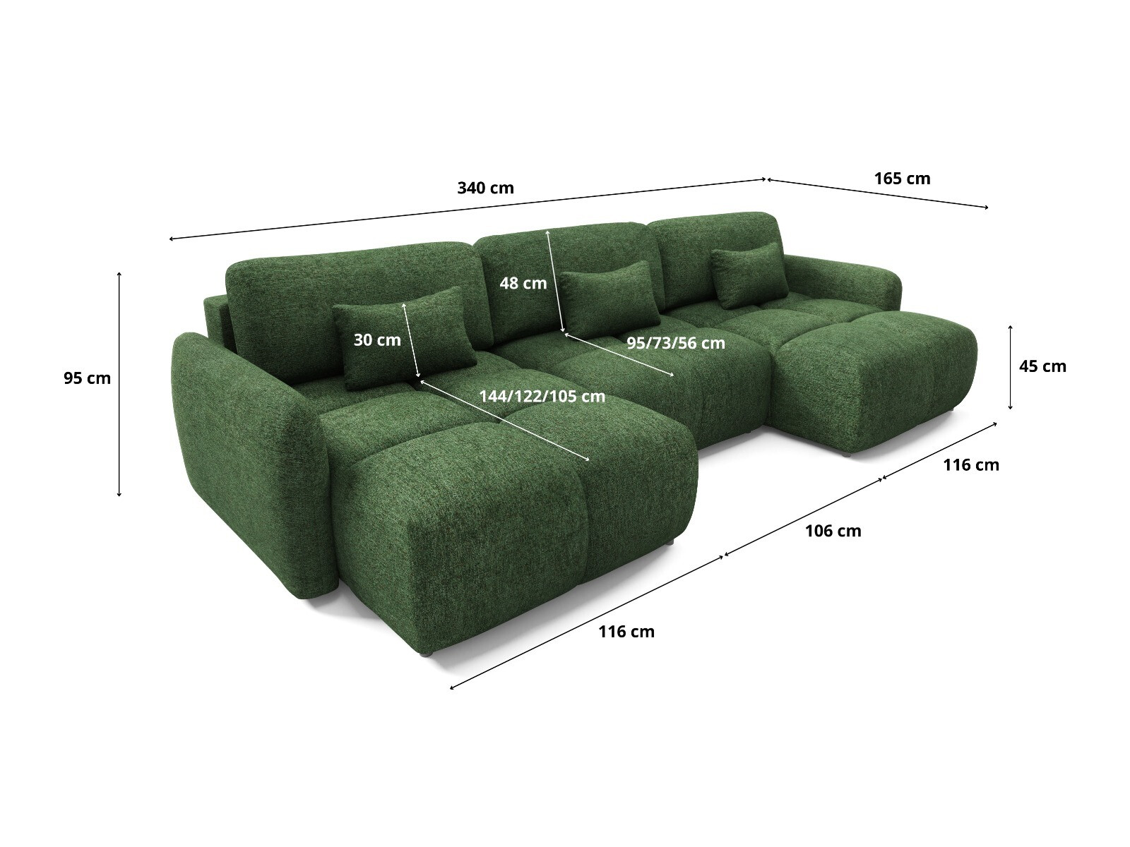 Corner sofa Franklin 220 (Bella 80)