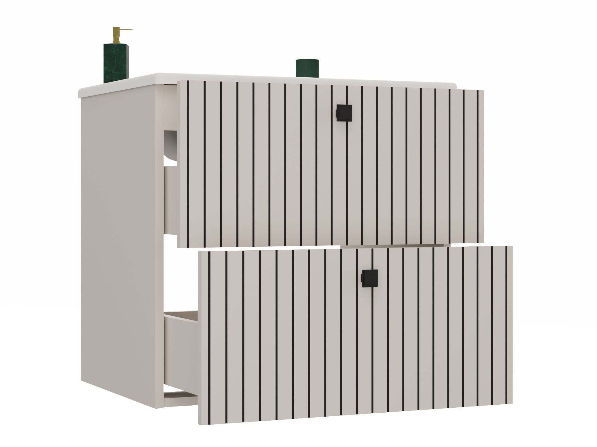 Wall-mounted bathroom cabinet for washbasin Mandeville 314 (Cashmere)
