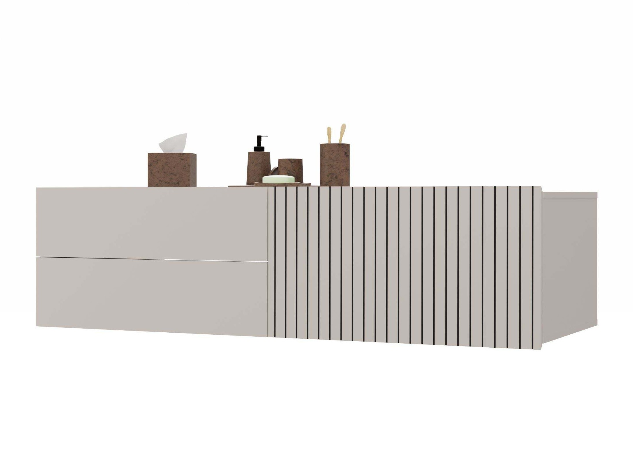 Wall-mounted bathroom cabinet for washbasin Mandeville 363 (Cashmere)