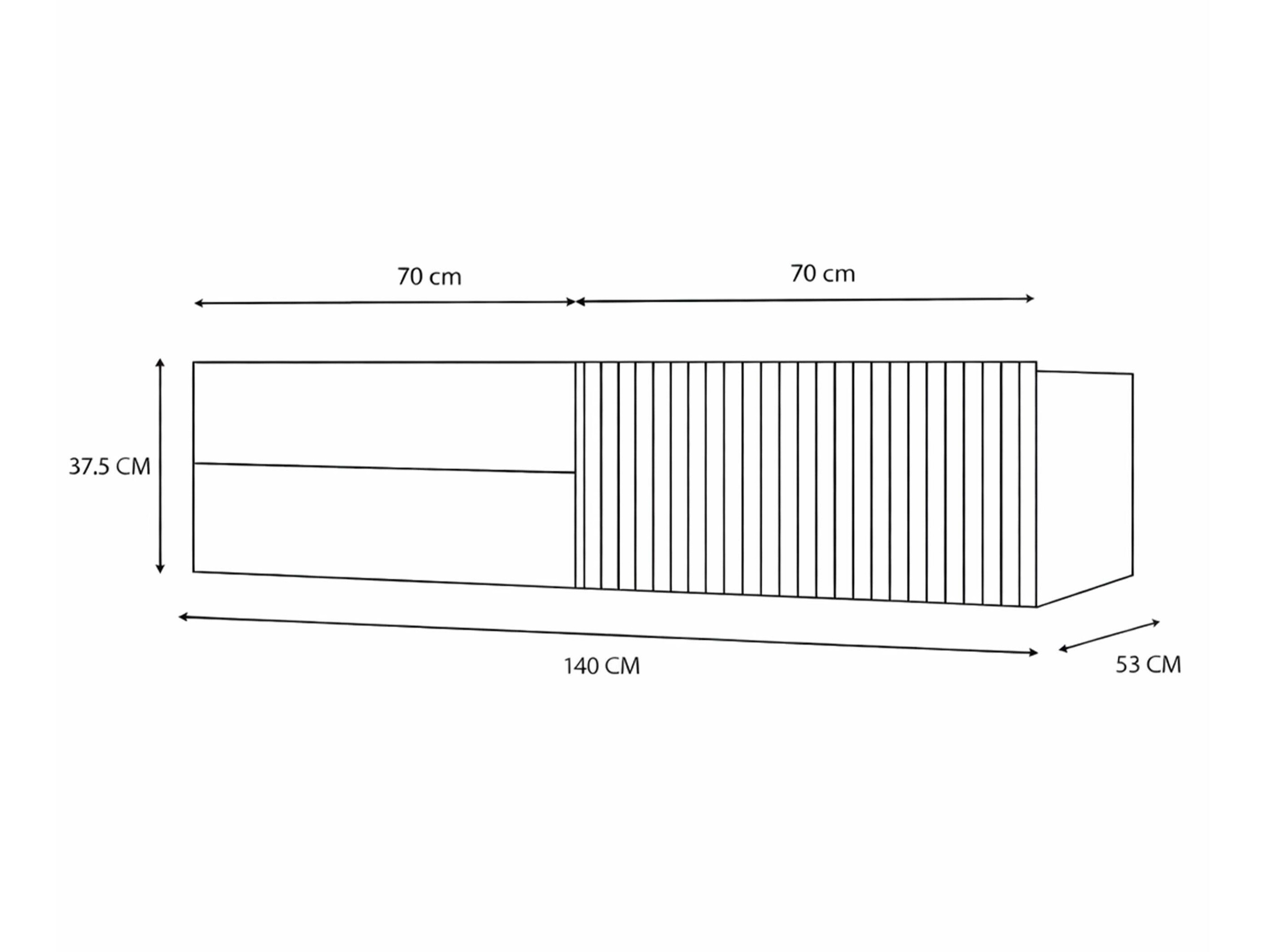 Wall-mounted bathroom cabinet for washbasin Mandeville 363 (Oak)