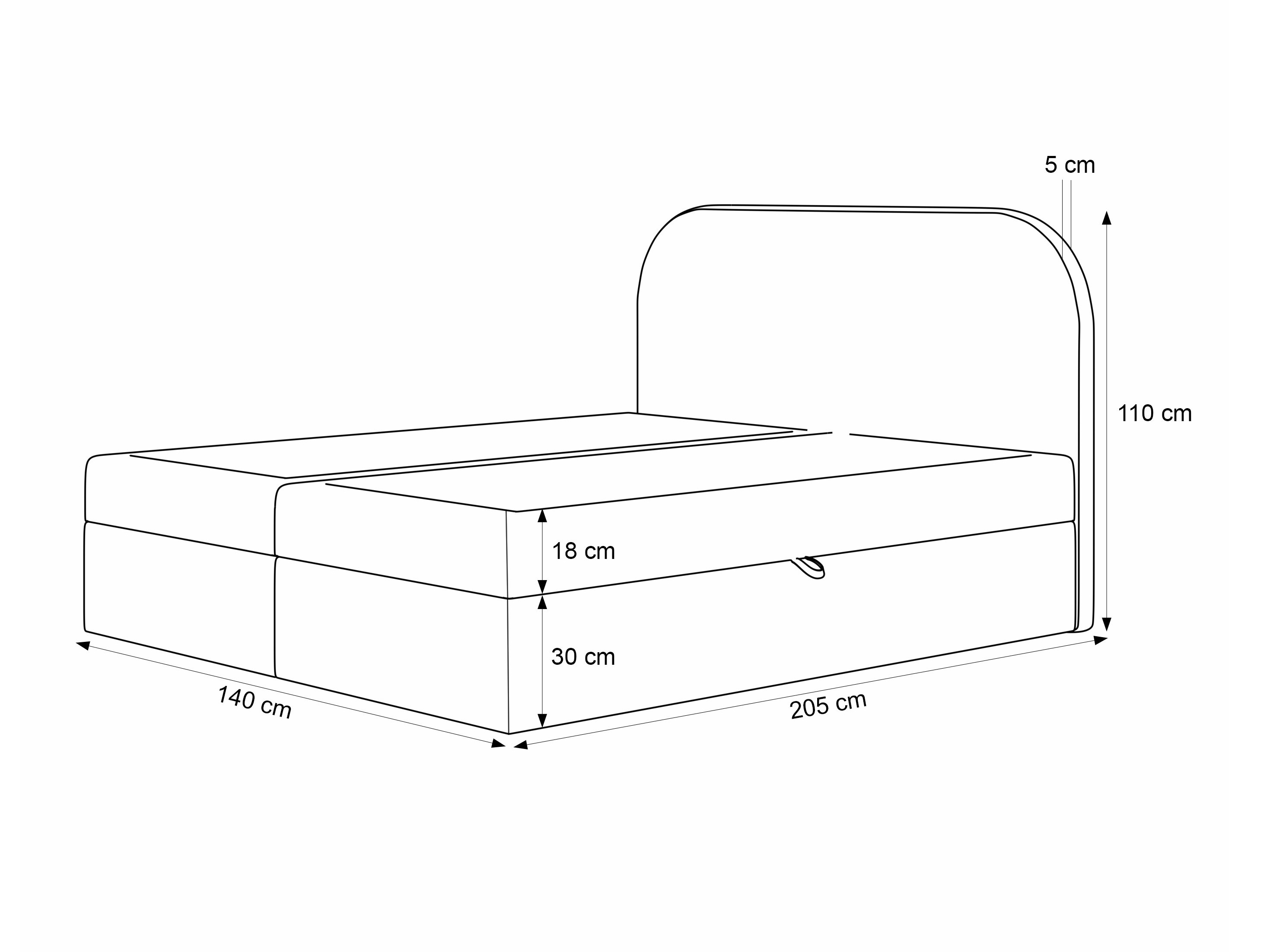 Continental bed Martinez 131 (Lumi 84)