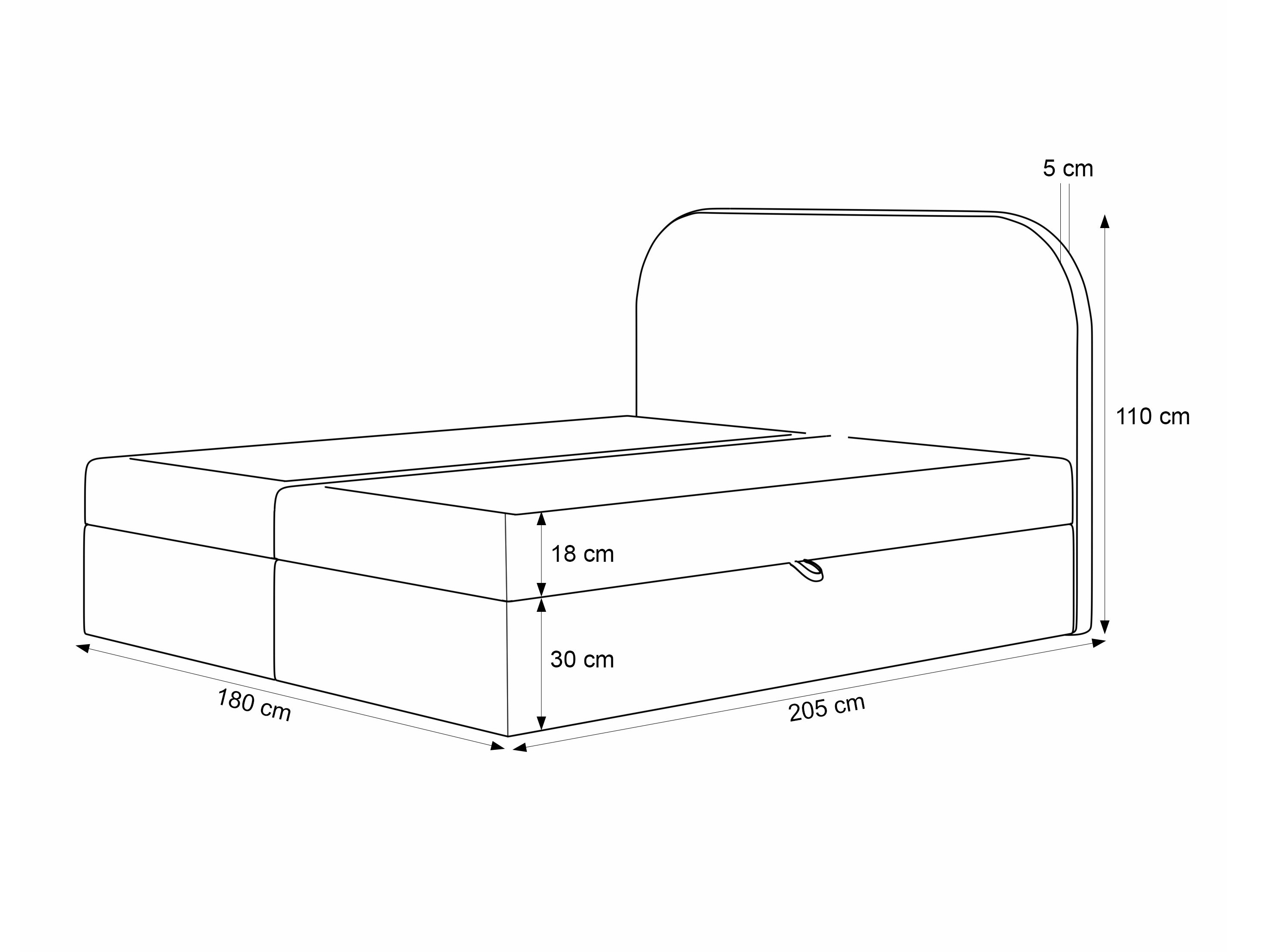 Continental bed Martinez 131 (Lumi 84)