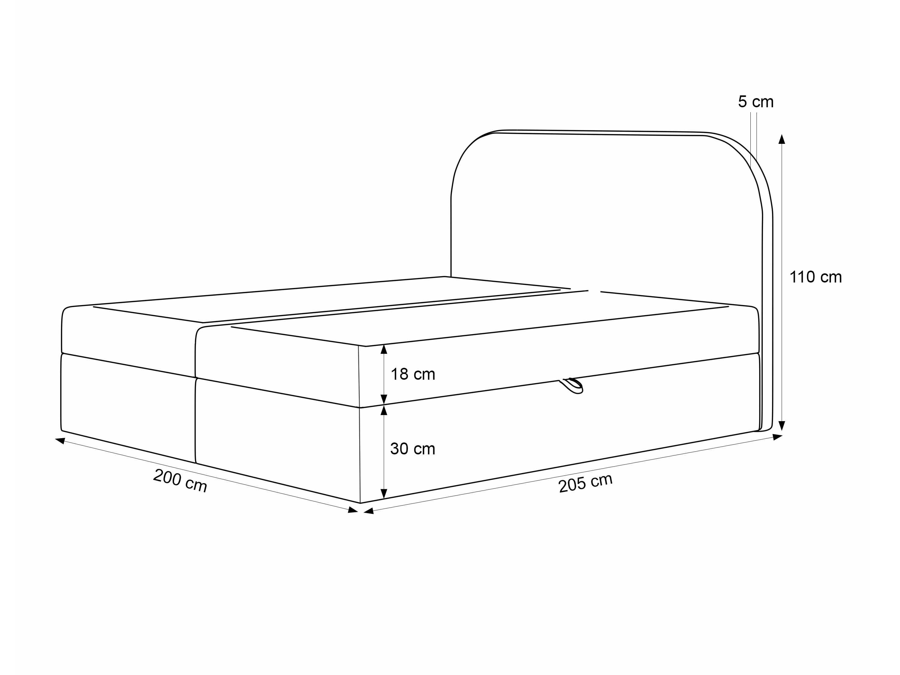 Continental bed Martinez 131 (Lumi 84)