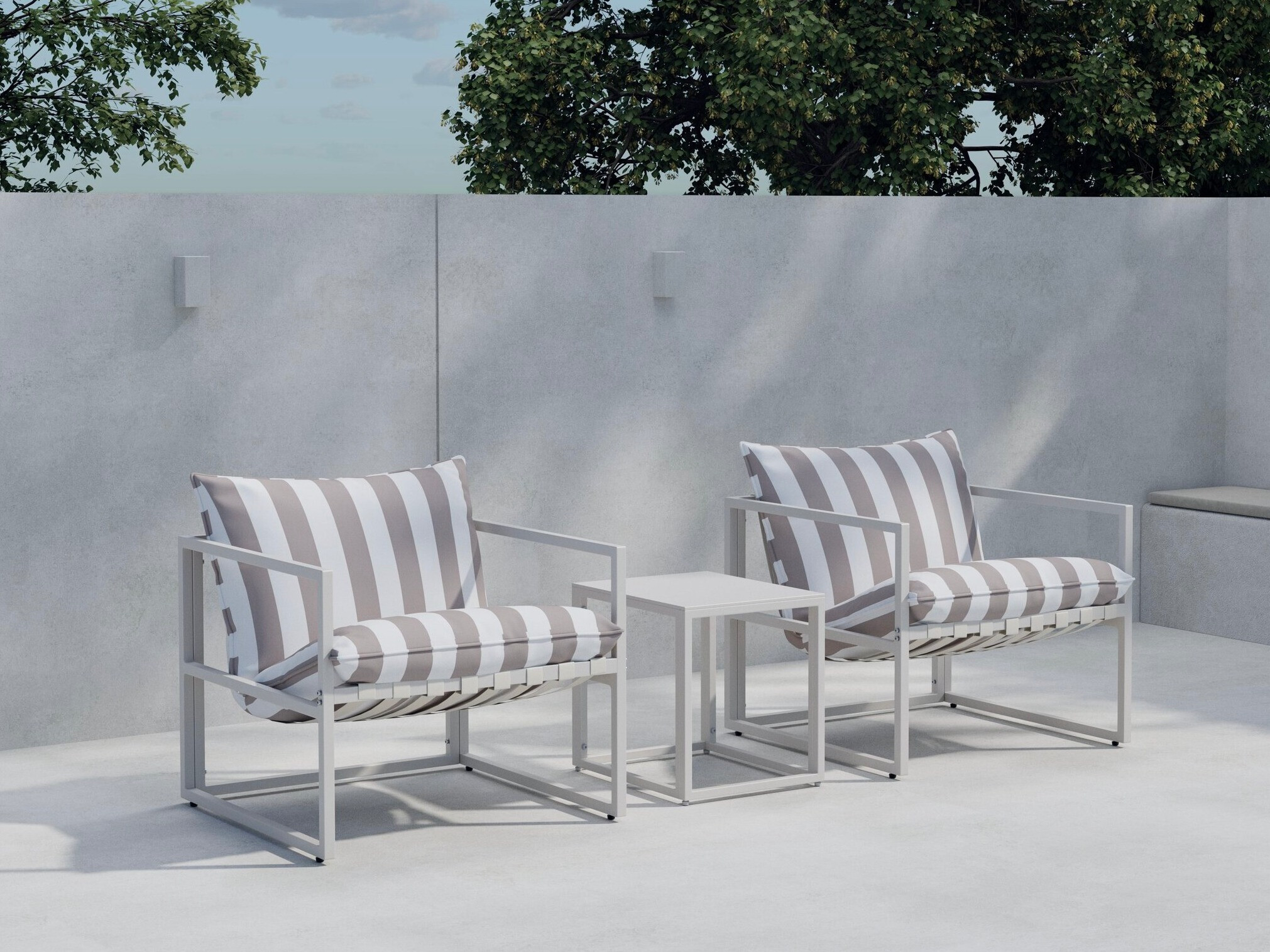 Outdoor furniture set Dallas 5186 (Beige + White)