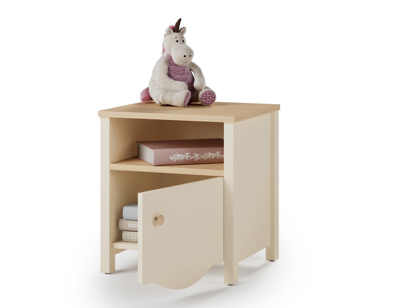 Bedside table Velferi 117 (Beige + Oak)