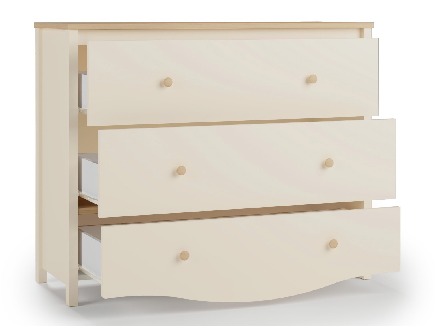 Chest of drawers Velferi 125 (Beige + Oak)