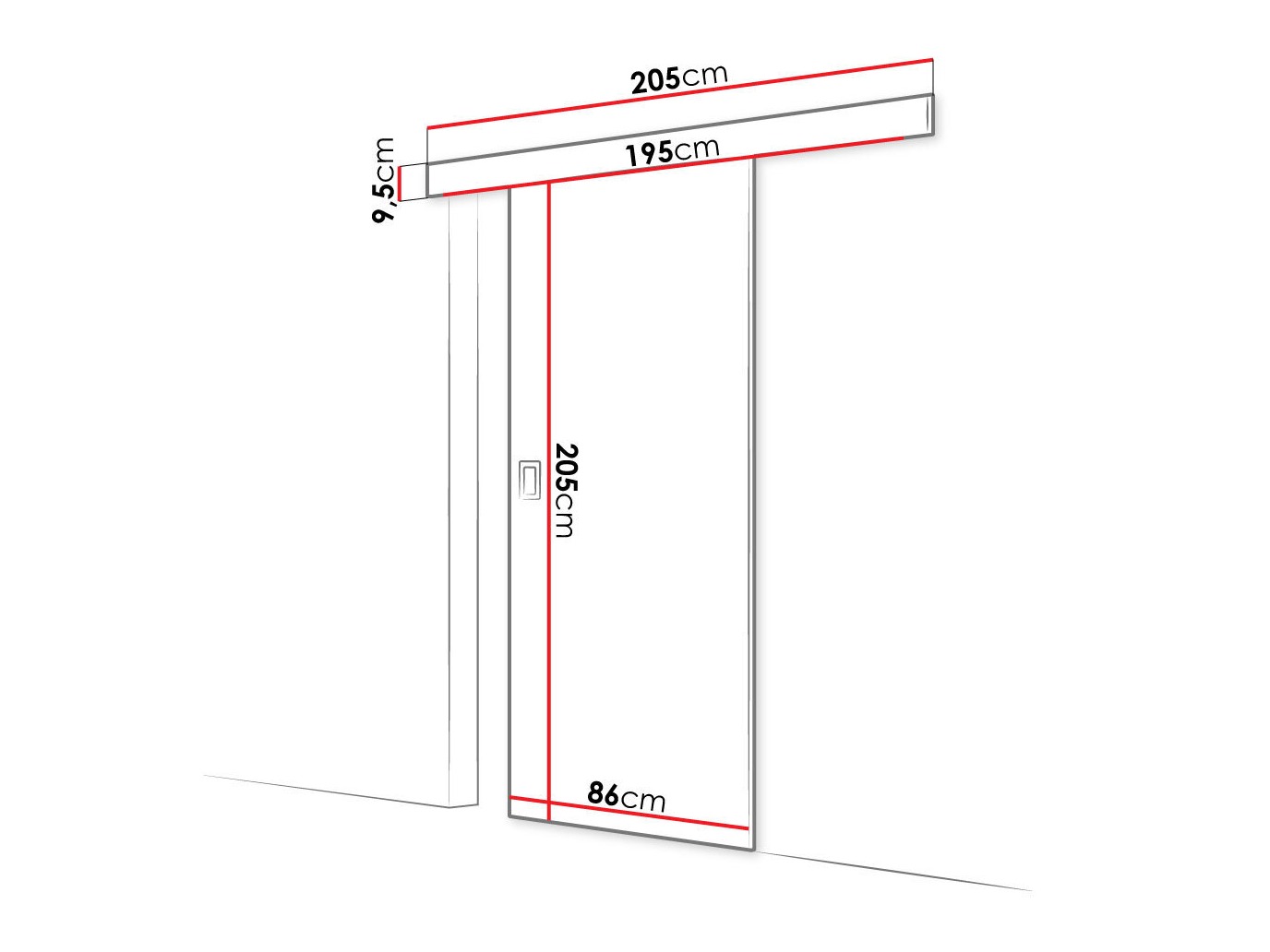 Sliding door Dover 168 (Sonoma oak)
