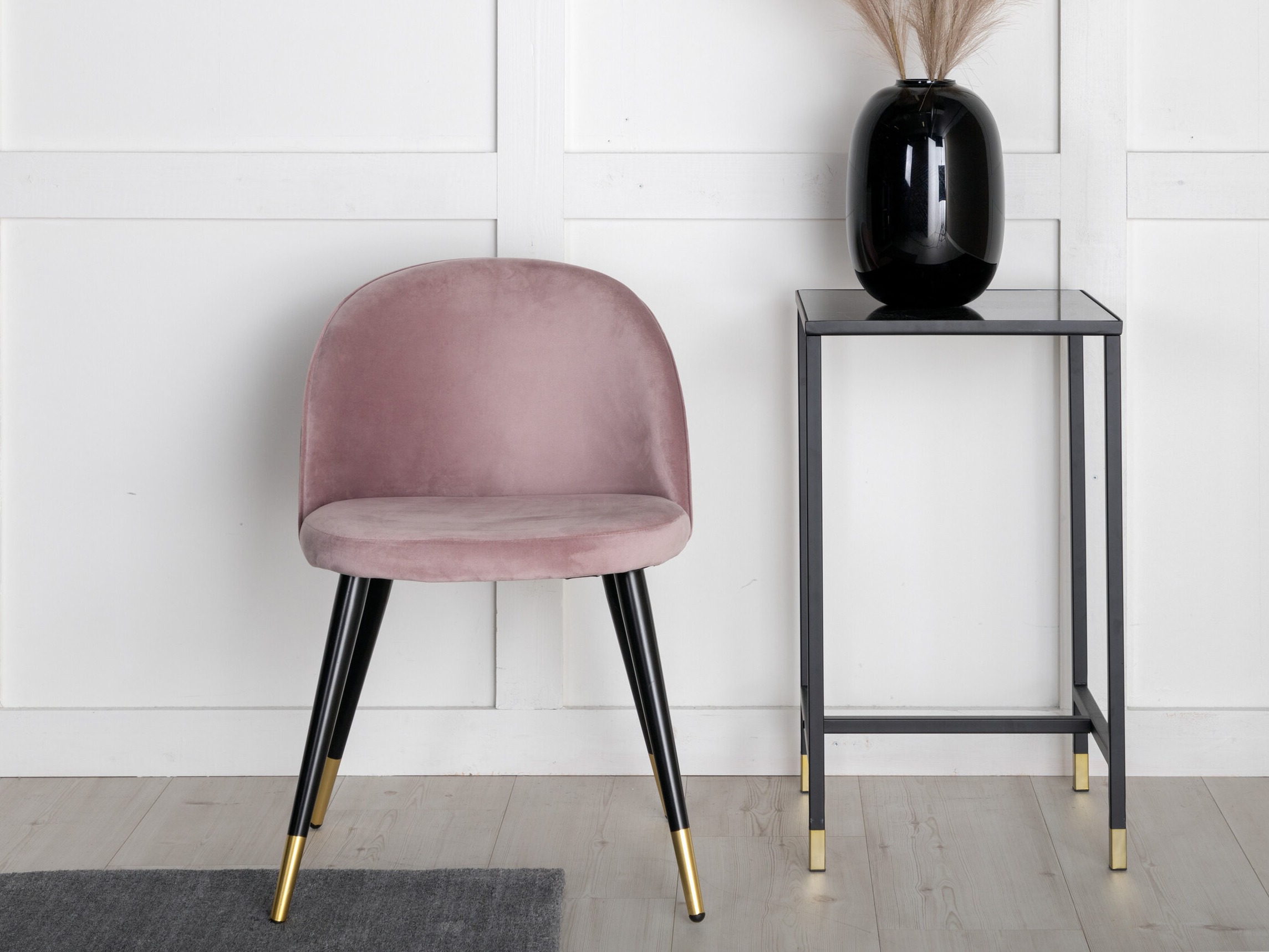 Chair Dallas 137 (Dusty pink + Black)