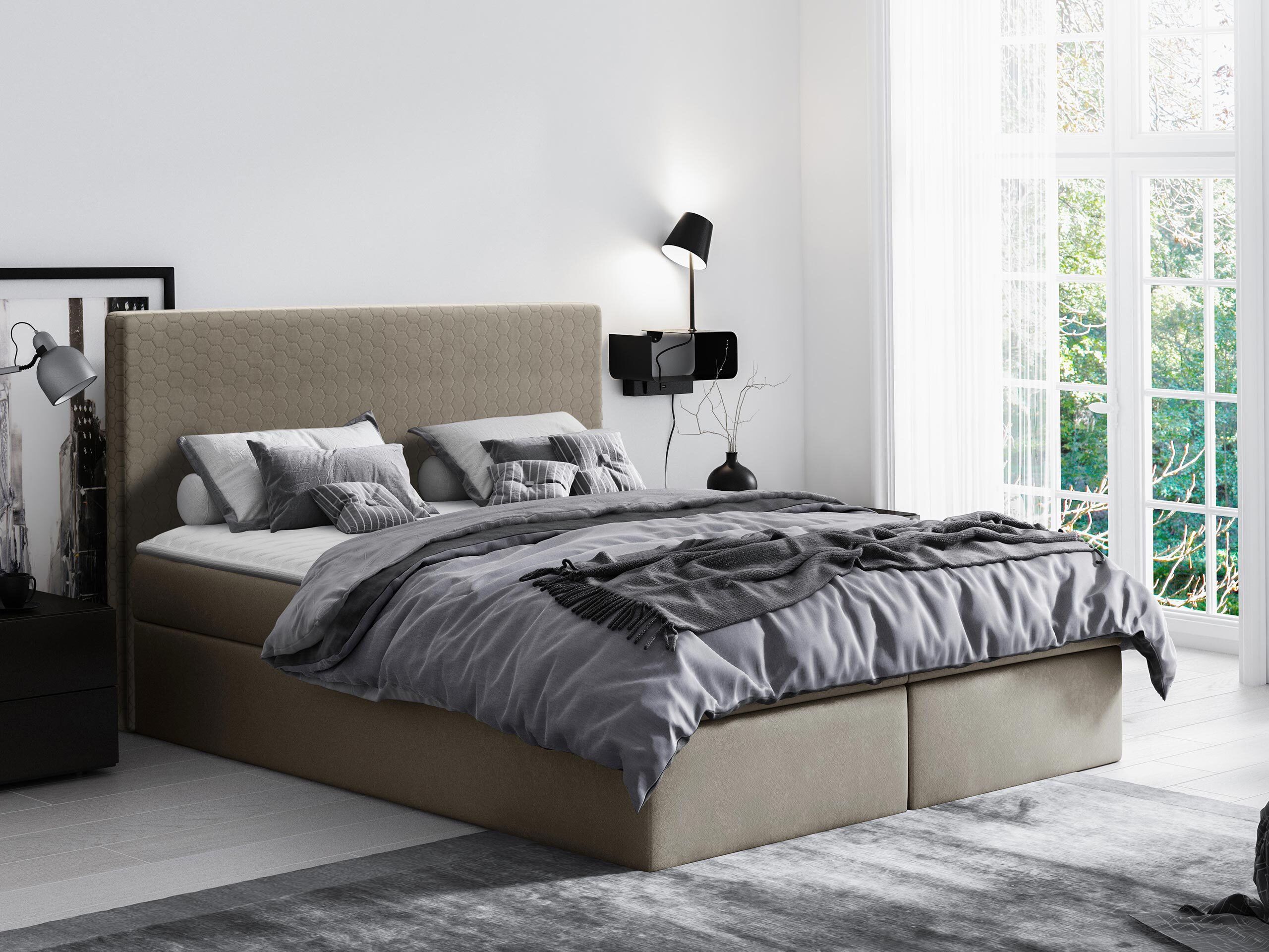 Continental bed Nix (Velluto 3)