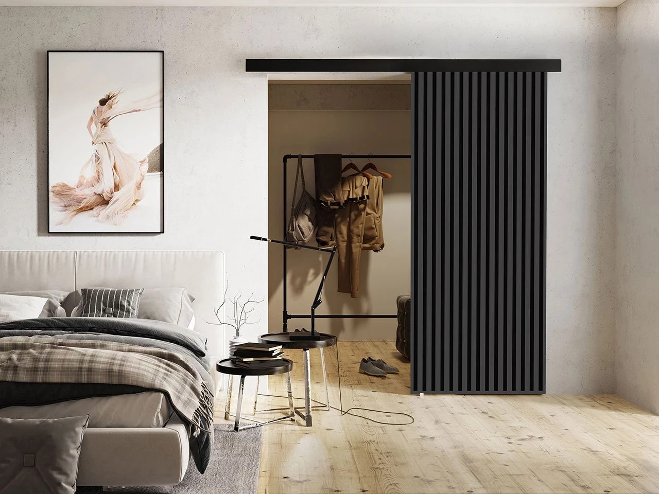 Sliding door Dover 202 (Anthracite + Black)