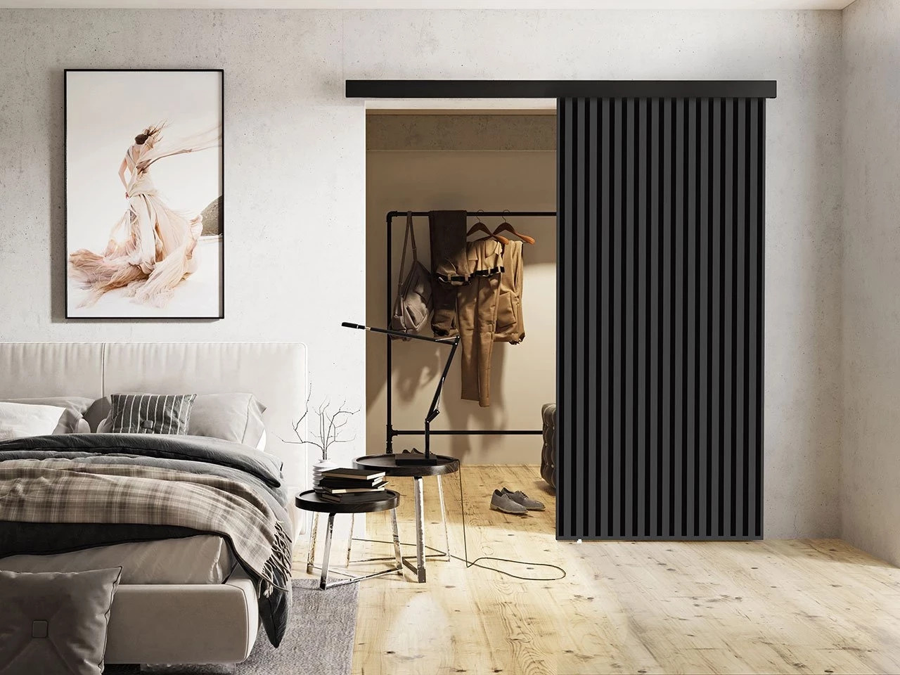 Sliding door Dover 203 (Anthracite + Black)