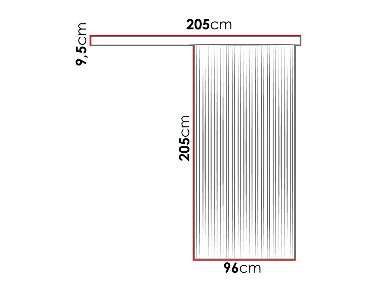 Sliding door Dover 203 (Sonoma oak + Black)