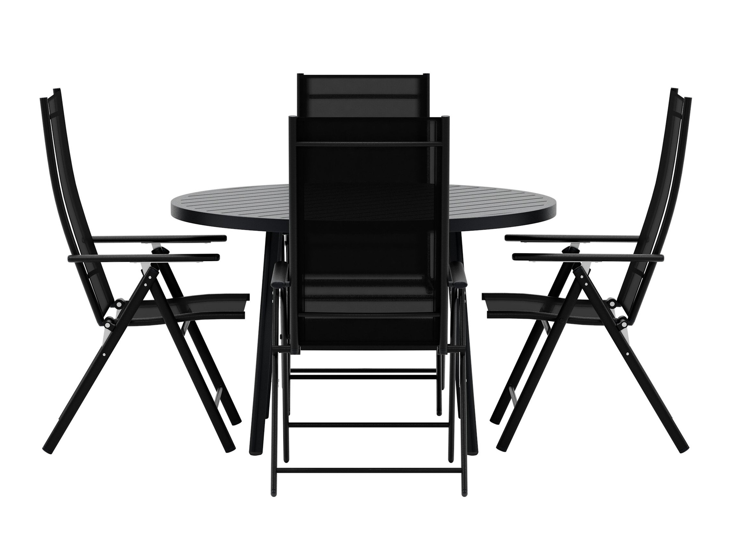 Table and chairs set Dallas 5257 (Black)