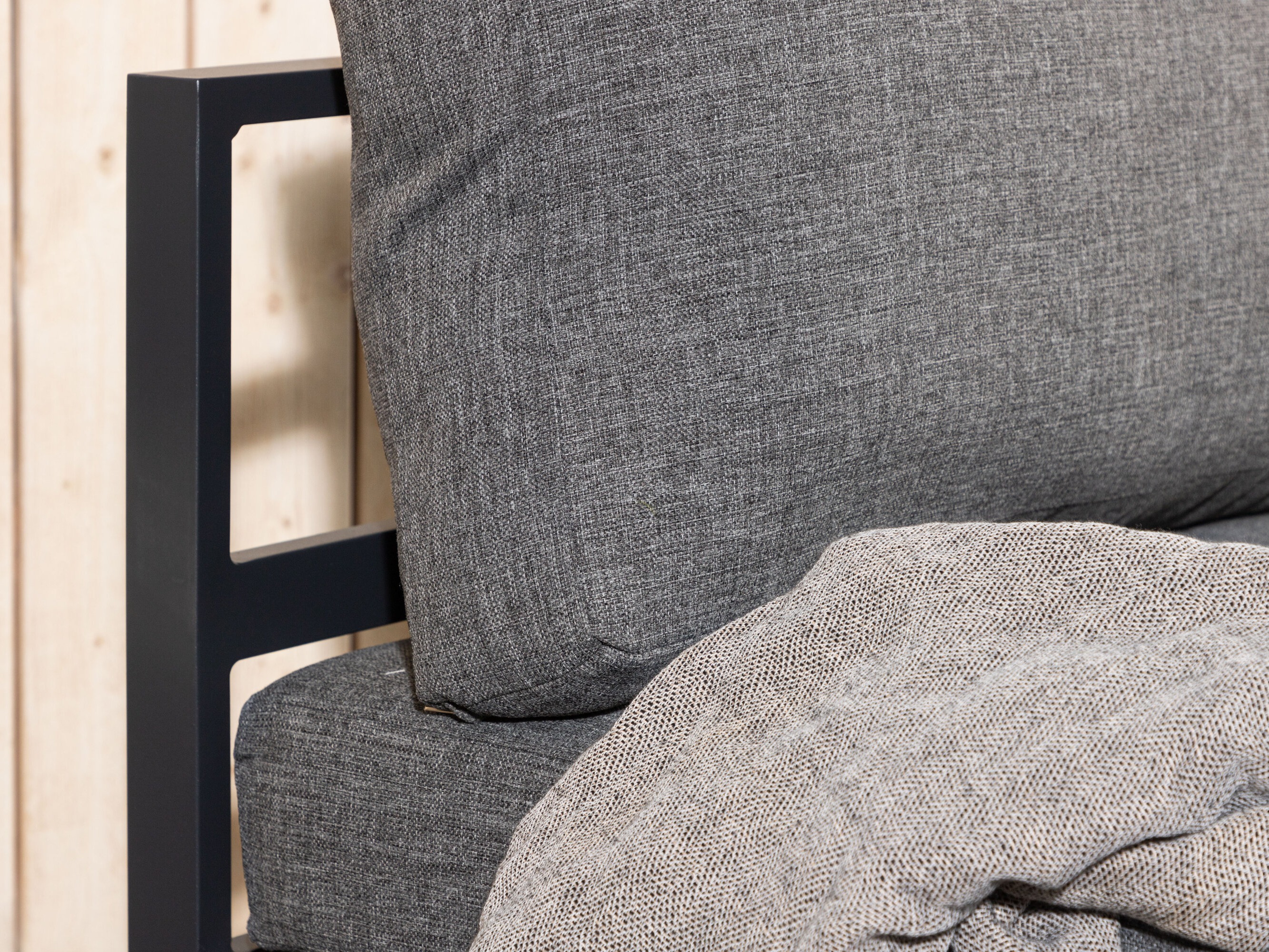 Outdoor armchair Camorlo 100 (Grey + Black)