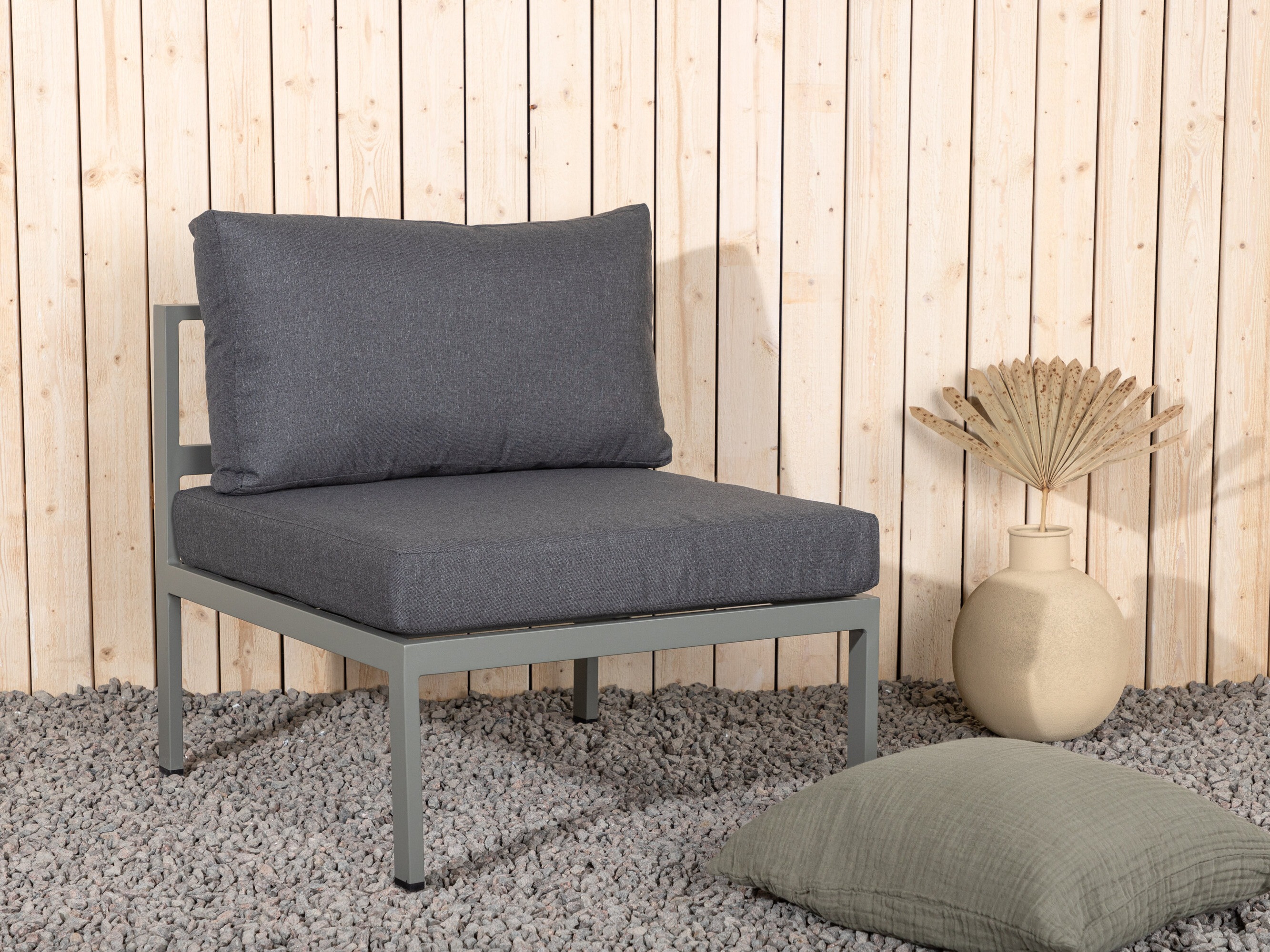 Outdoor armchair Camorlo 100 (Grey + Khaki)