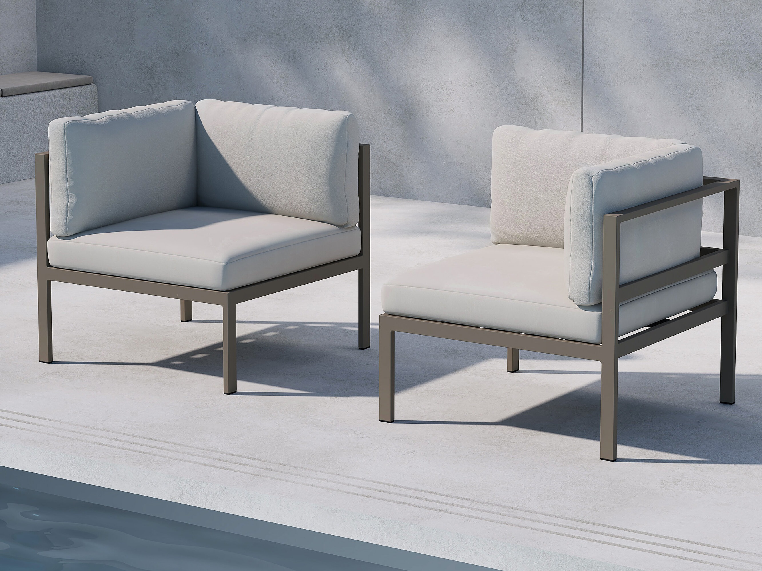 Outdoor armchair Camorlo 101 (Beige + Brown)