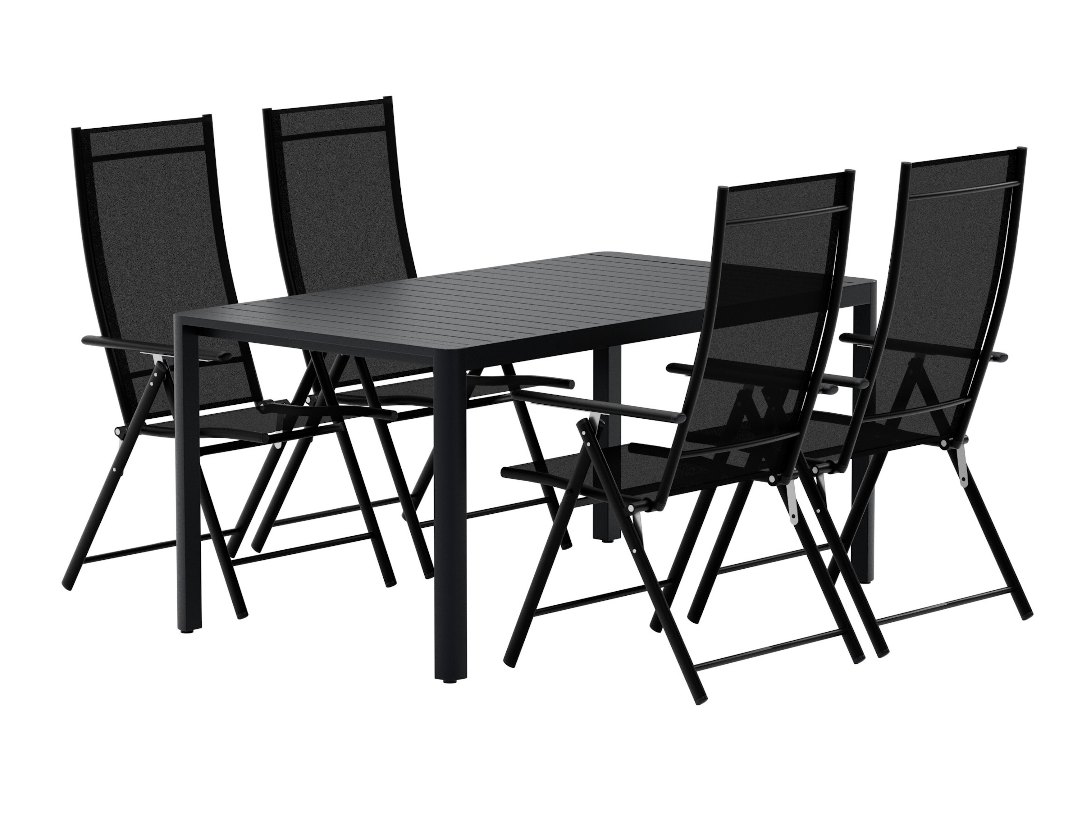 Table and chairs set Dallas 5255 (Black)