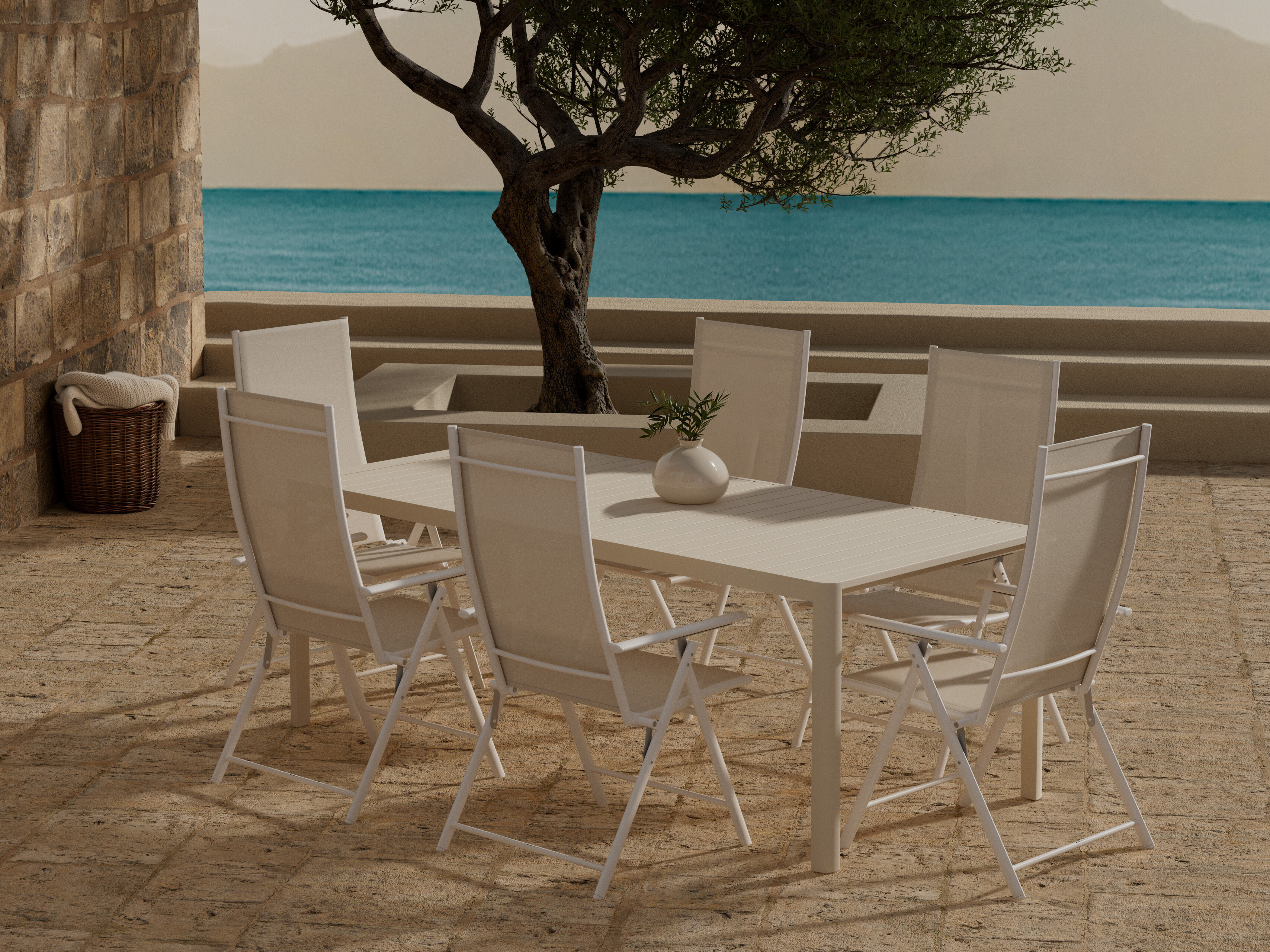 Table and chairs set Dallas 5256 (Beige)